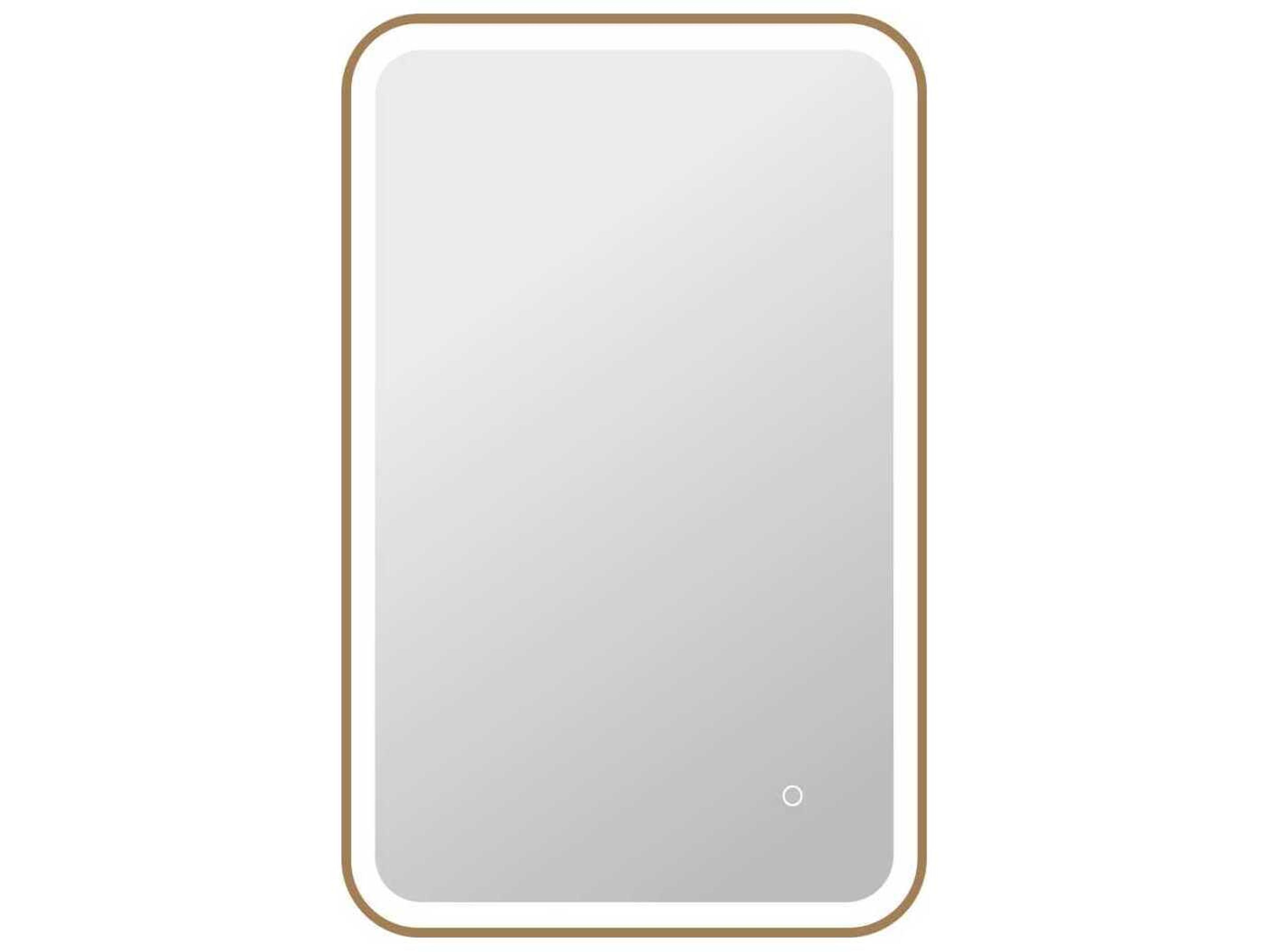 Elegant Lighting Harmoni Satin Gold Rectangular Wall Mirror