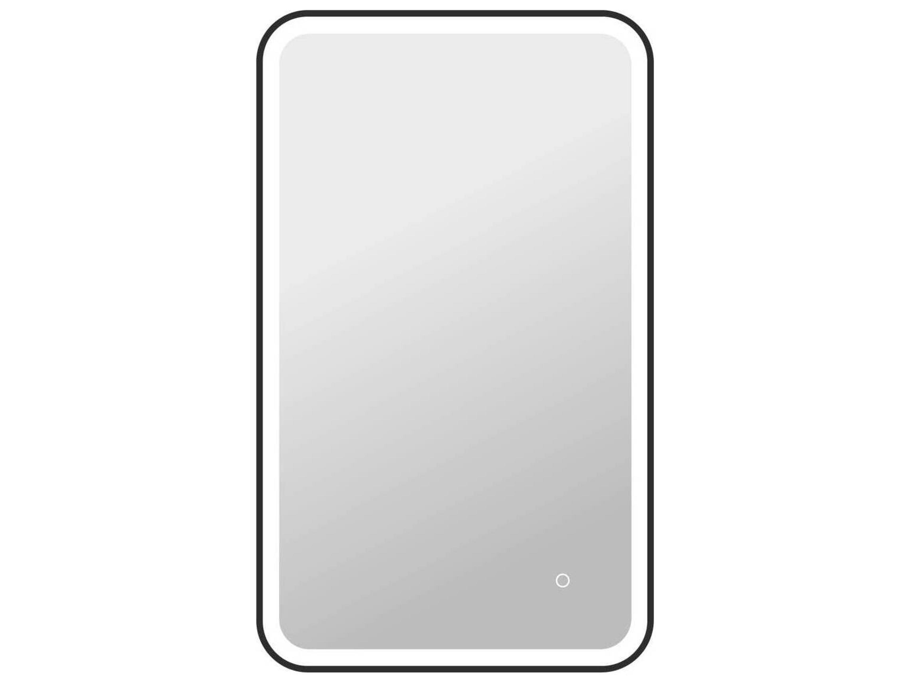 Elegant Lighting Harmoni Black Rectangular Wall Mirror