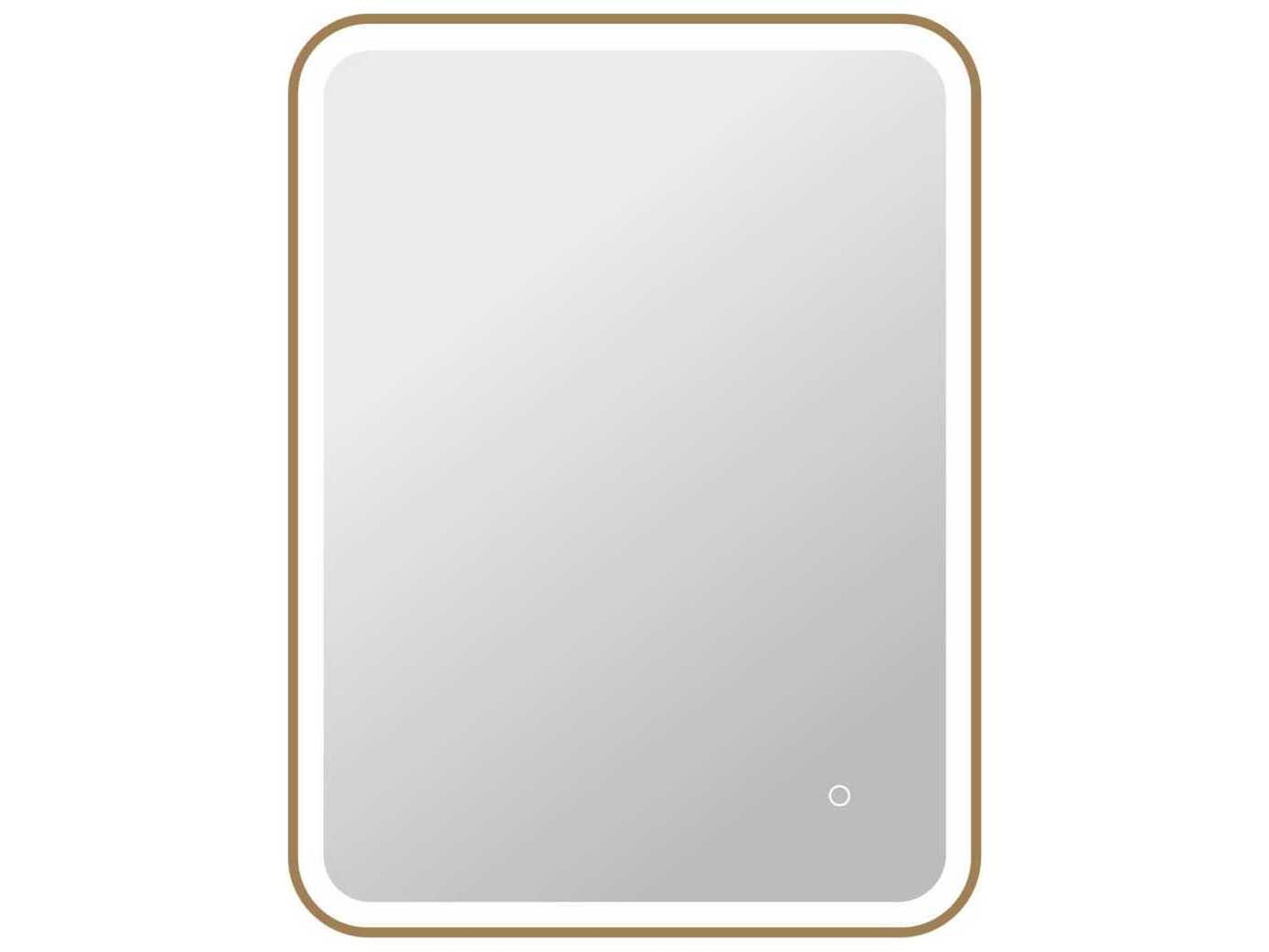 Elegant Lighting Harmoni Satin Gold Rectangular Wall Mirror
