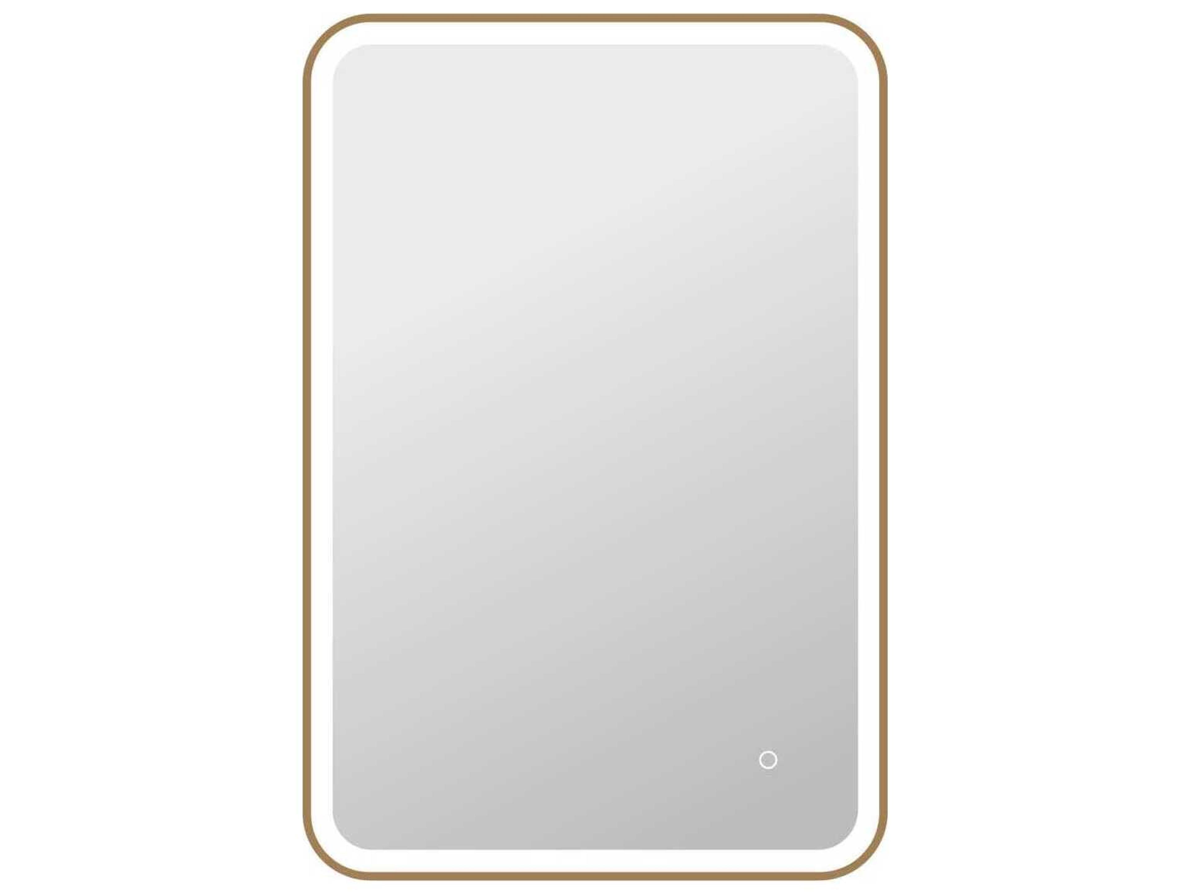 Elegant Lighting Harmoni Satin Gold Rectangular Wall Mirror