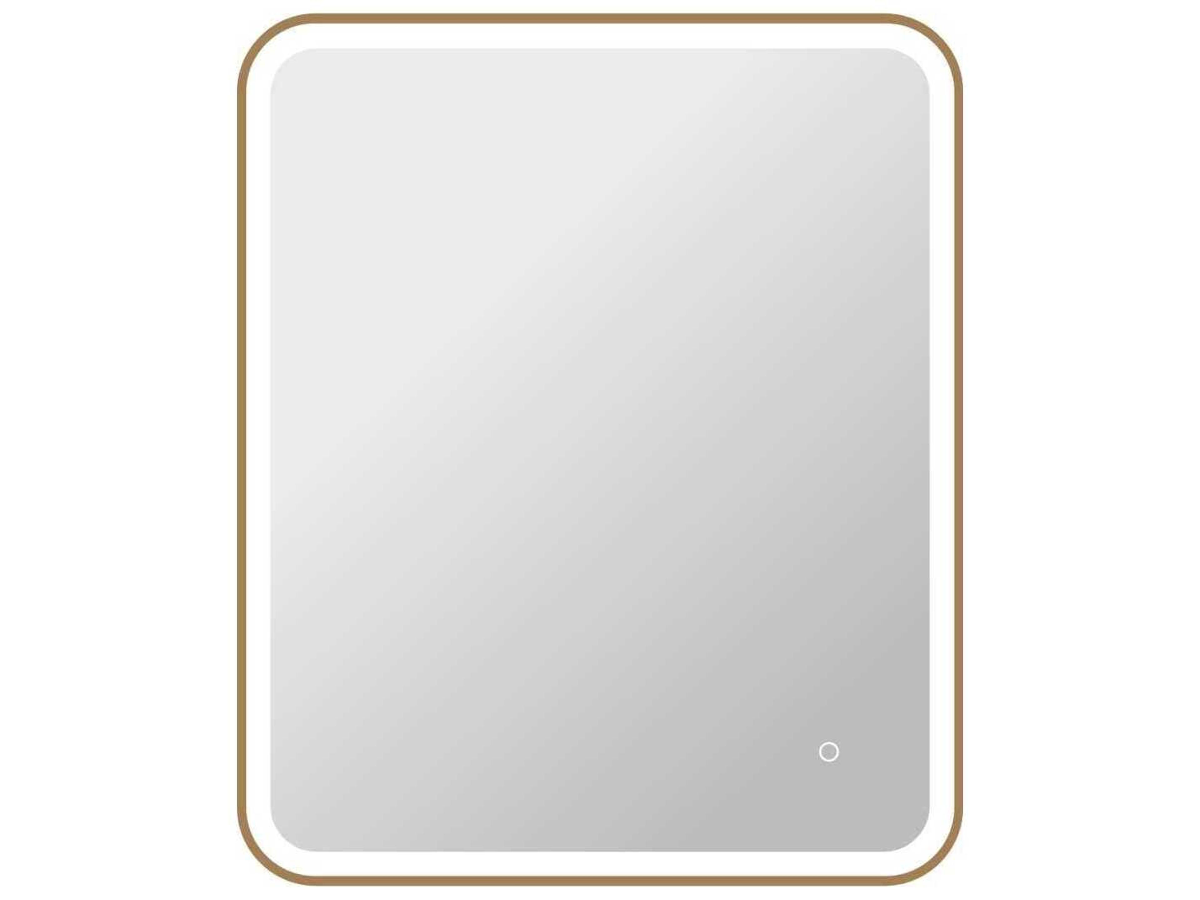 Elegant Lighting Harmoni Satin Gold Rectangular Wall Mirror