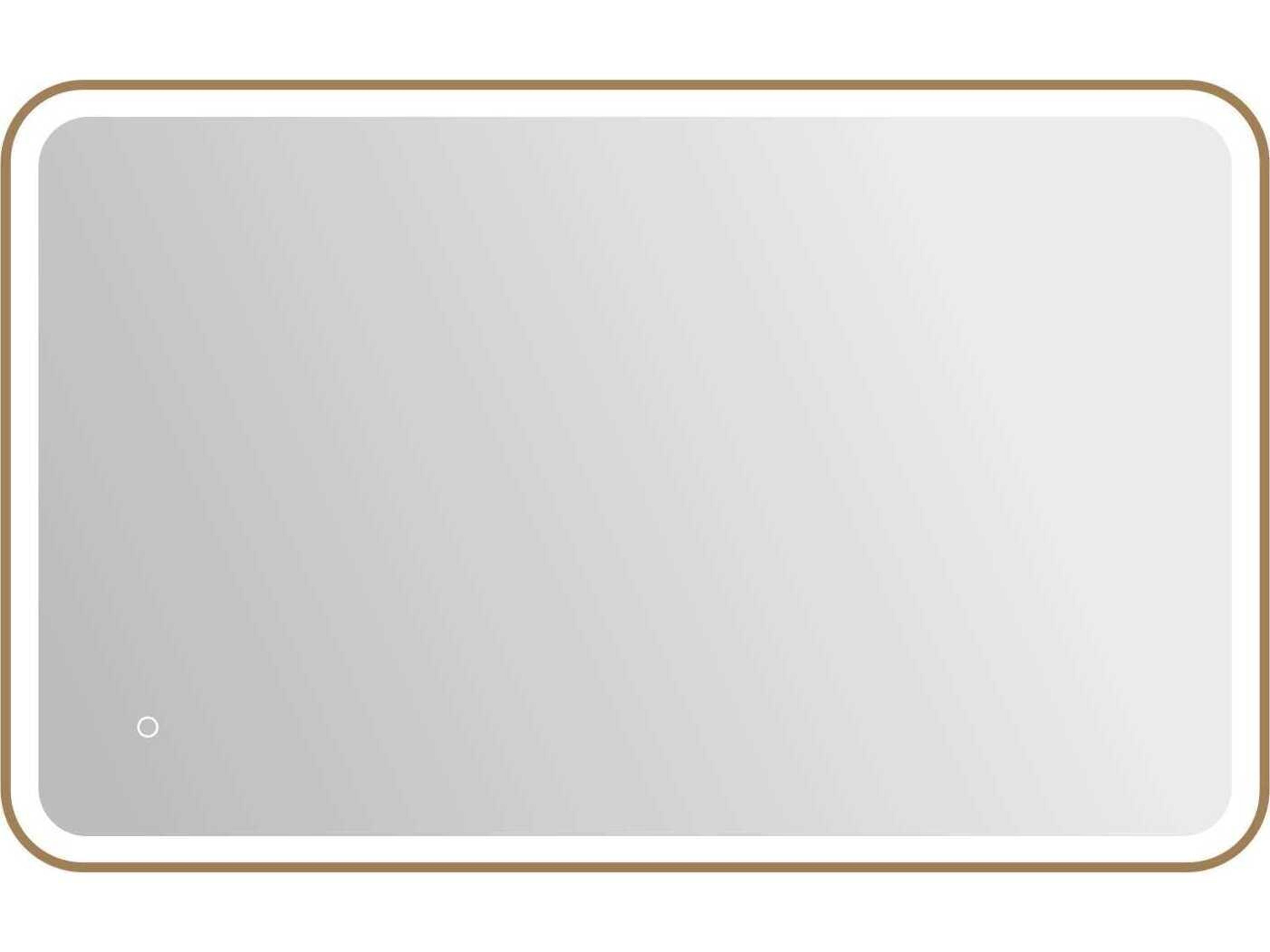 Elegant Lighting Harmoni Satin Gold Rectangular Wall Mirror