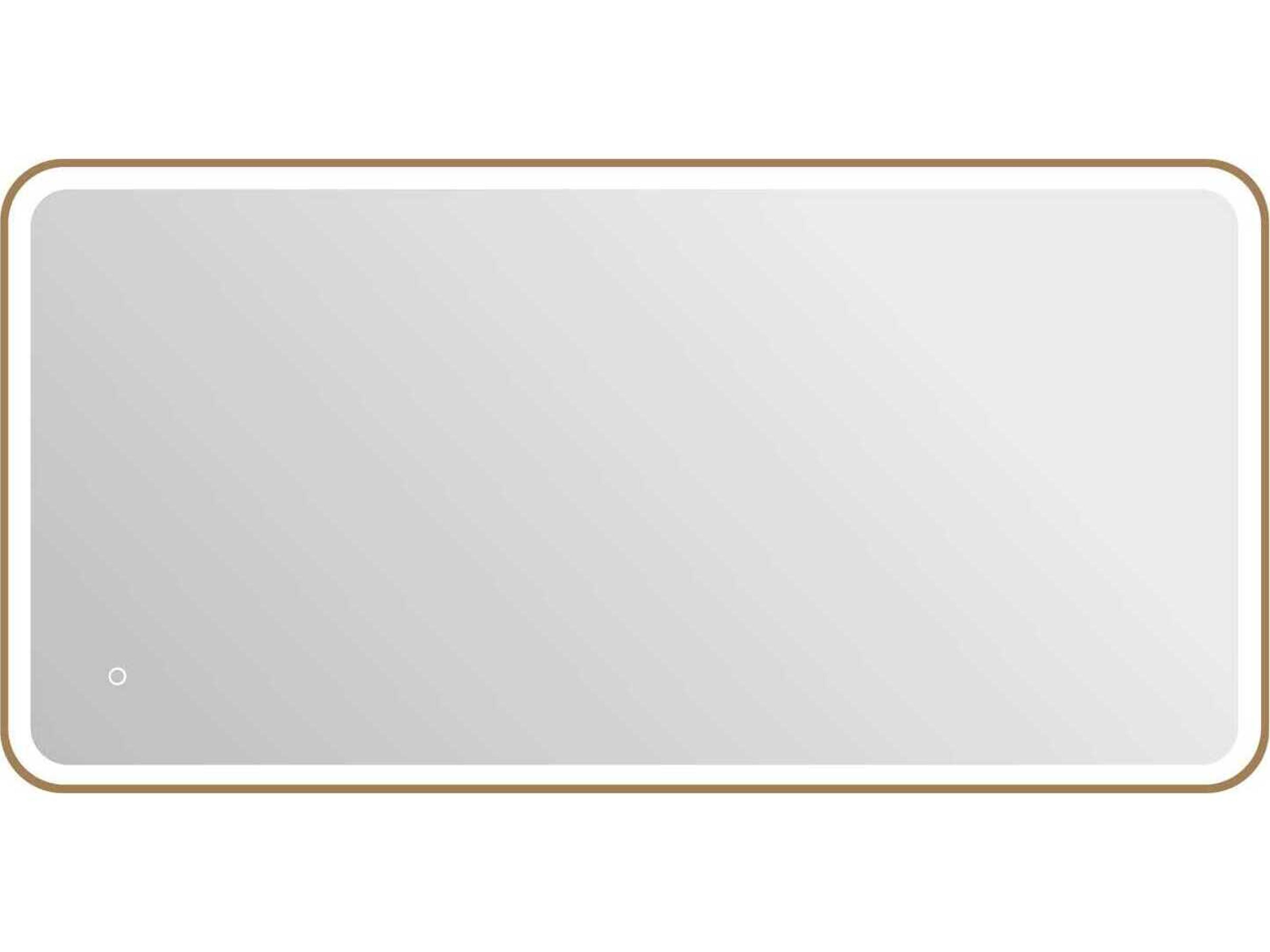 Elegant Lighting Harmoni Satin Gold Rectangular Wall Mirror