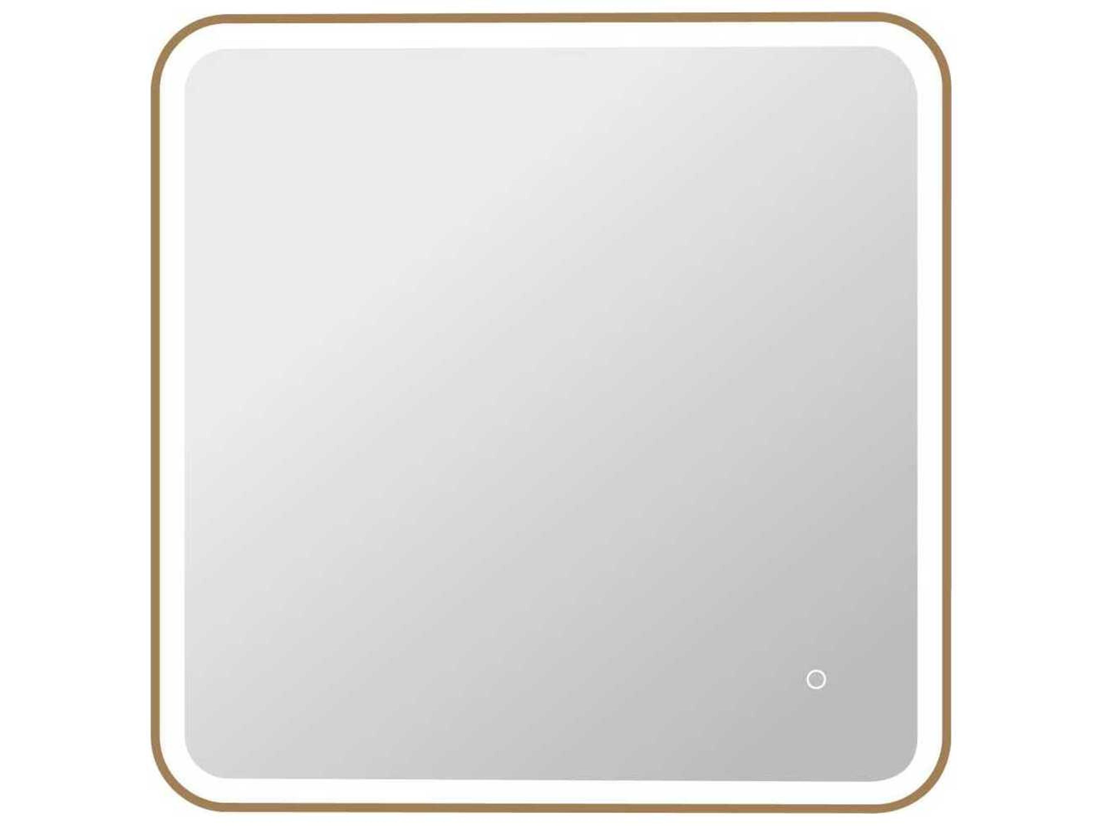 Elegant Lighting Harmoni Satin Gold Square Wall Mirror