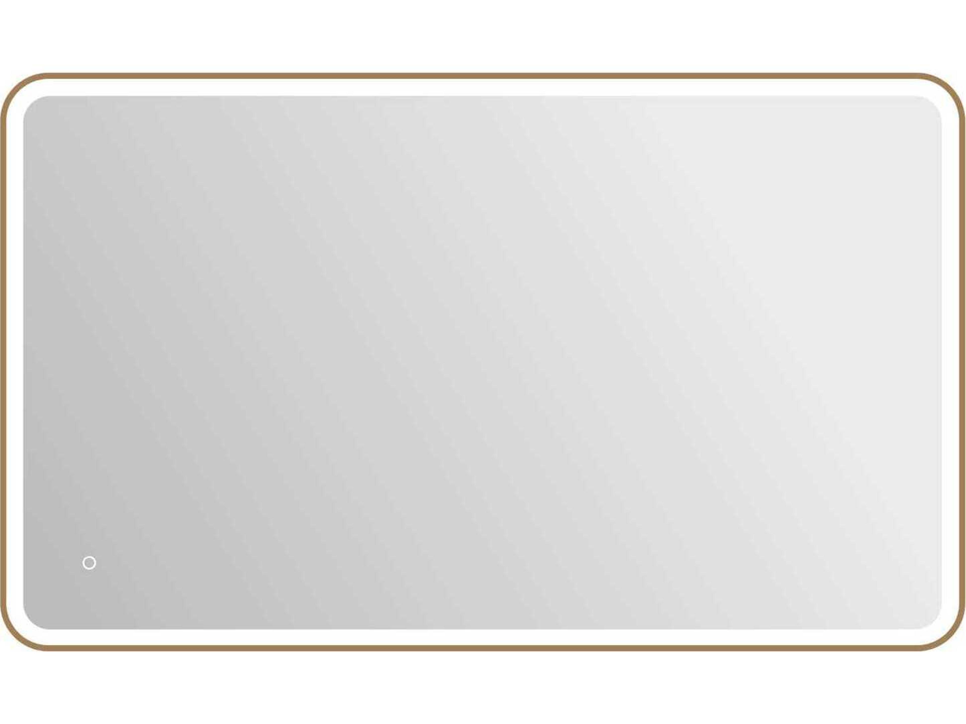 Elegant Lighting Harmoni Satin Gold Rectangular Wall Mirror