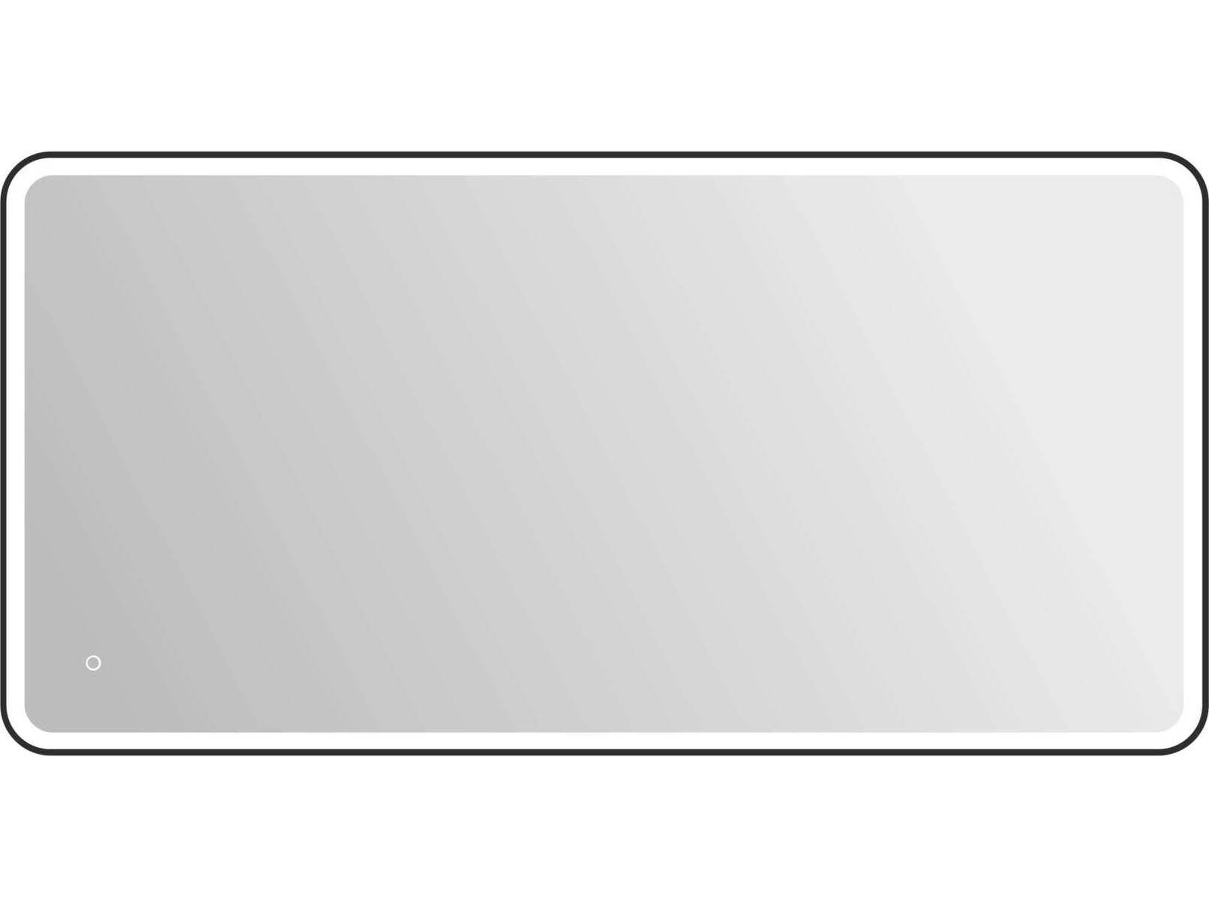 Elegant Lighting Harmoni Black Rectangular Wall Mirror