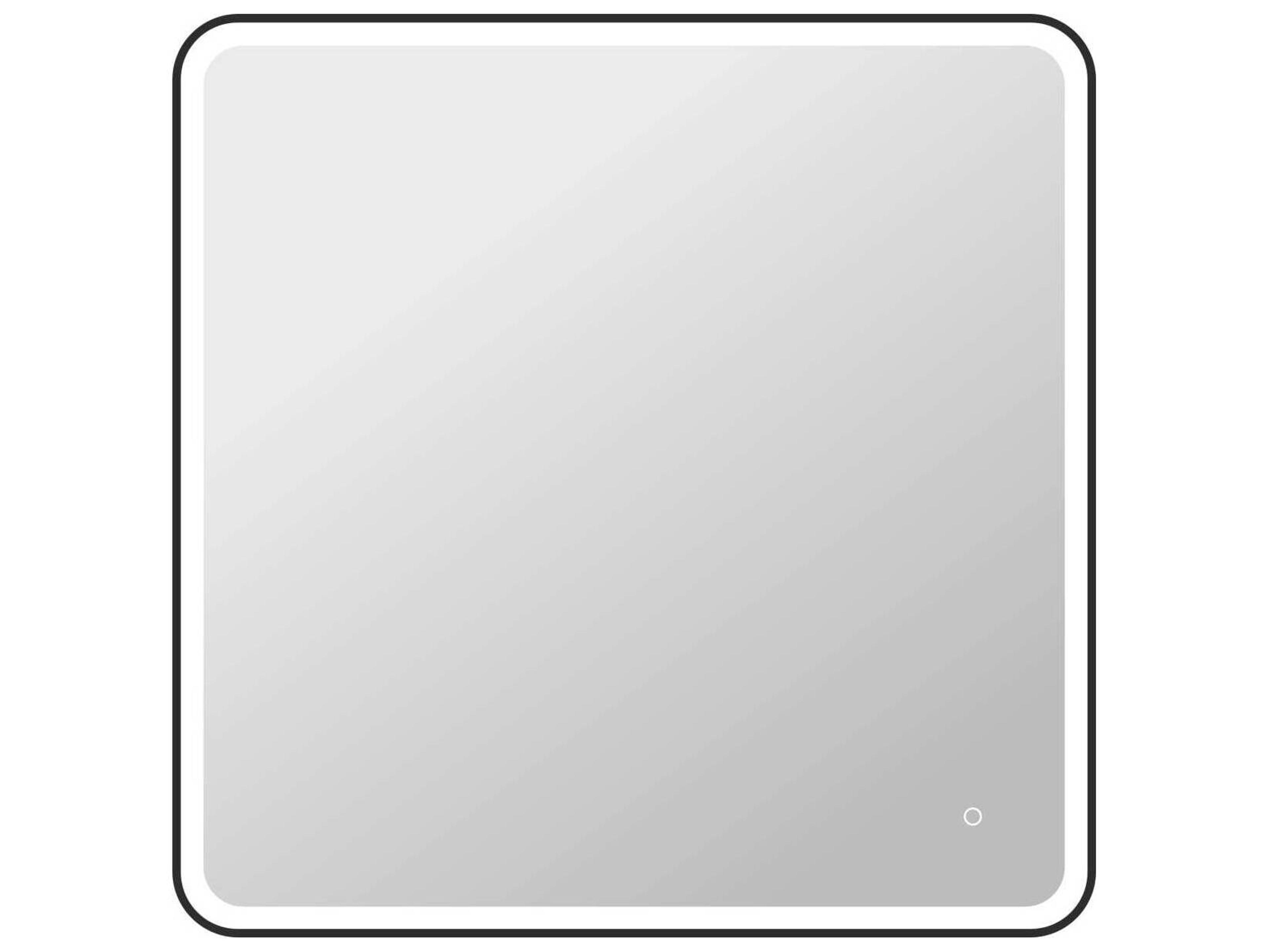 Elegant Lighting Harmoni Black Square Wall Mirror