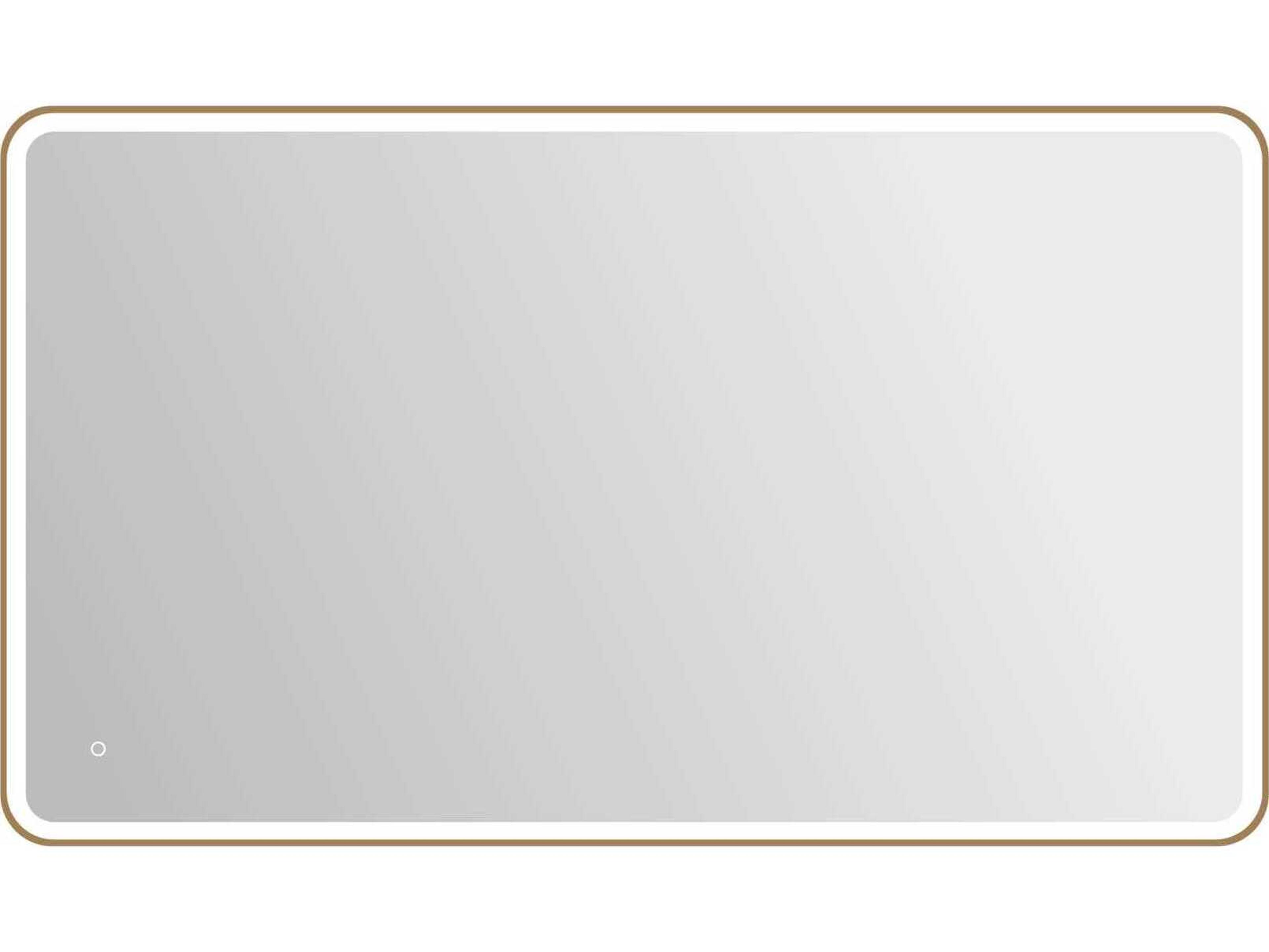 Elegant Lighting Harmoni Satin Gold Rectangular Wall Mirror