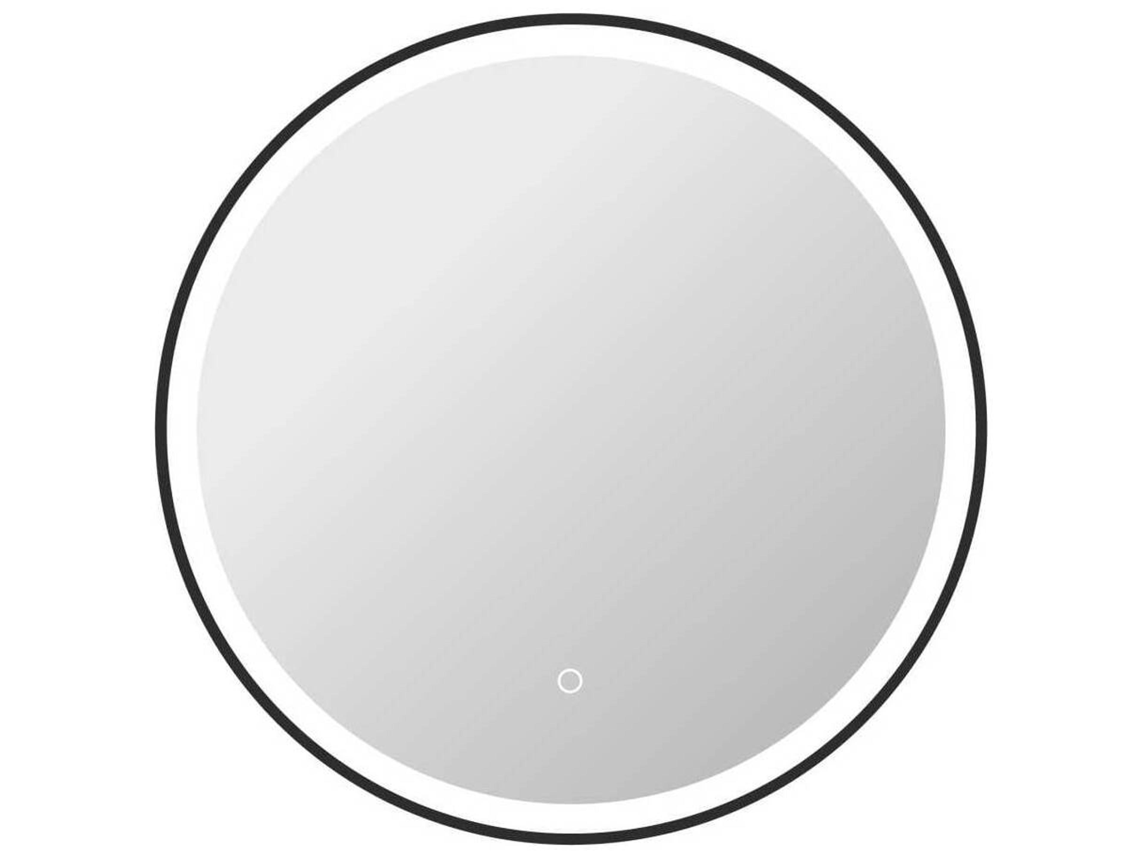 Elegant Lighting Harmoni Black Round Wall Mirror