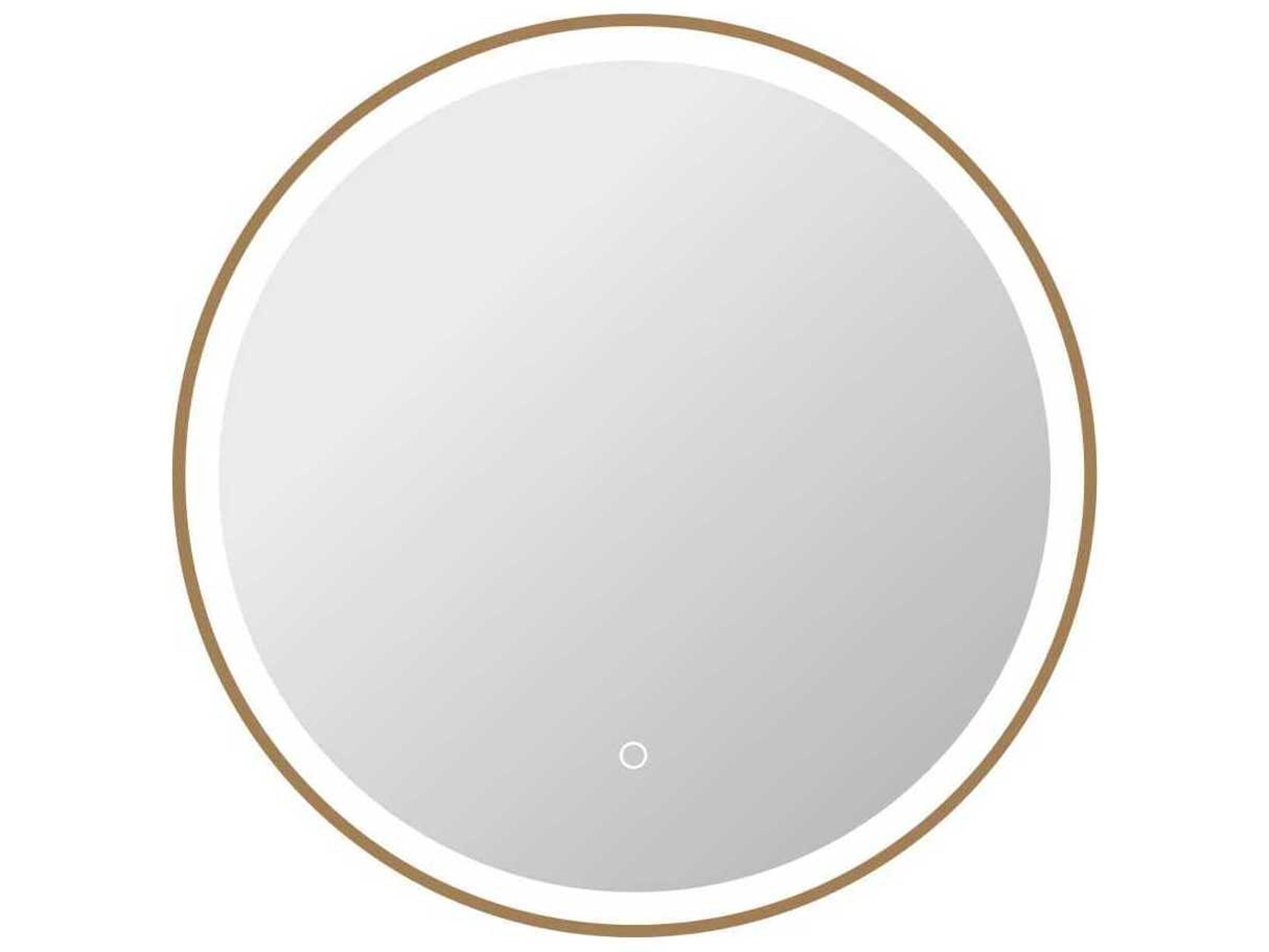 Elegant Lighting Harmoni Satin Gold Round Wall Mirror