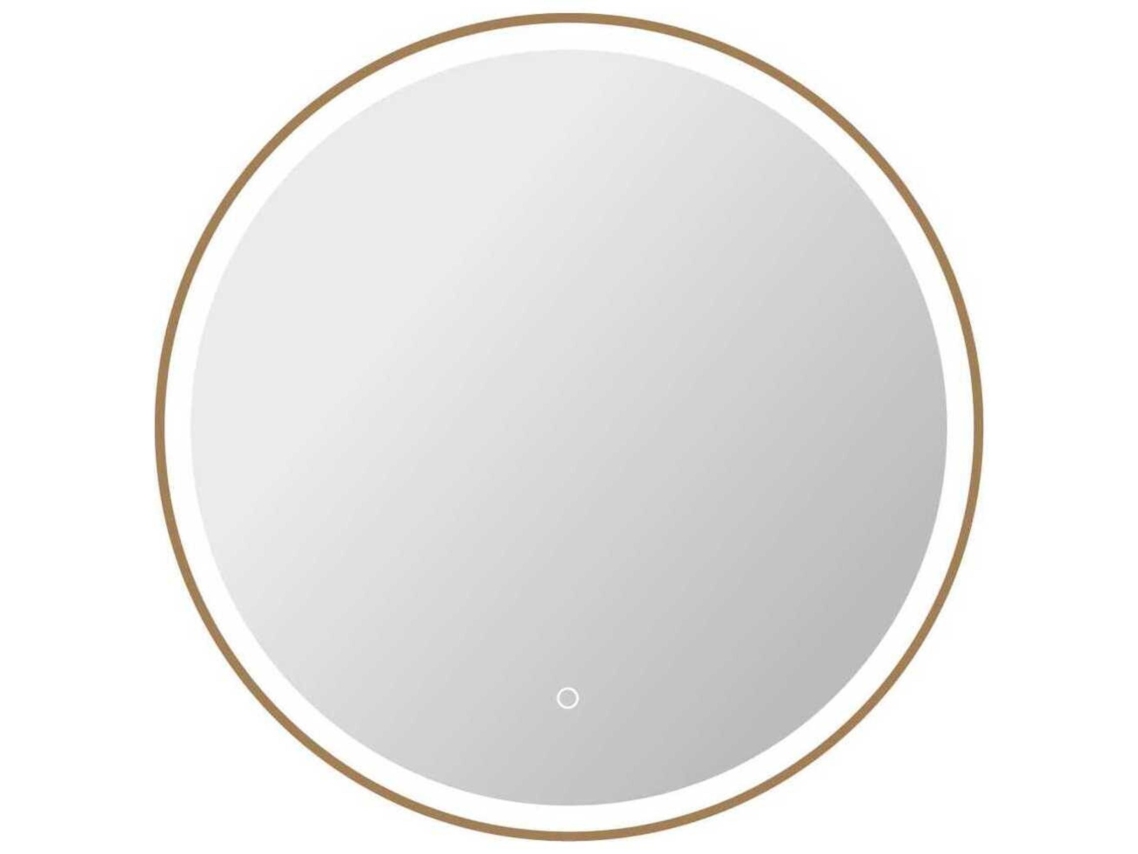 Elegant Lighting Harmoni Satin Gold Round Wall Mirror