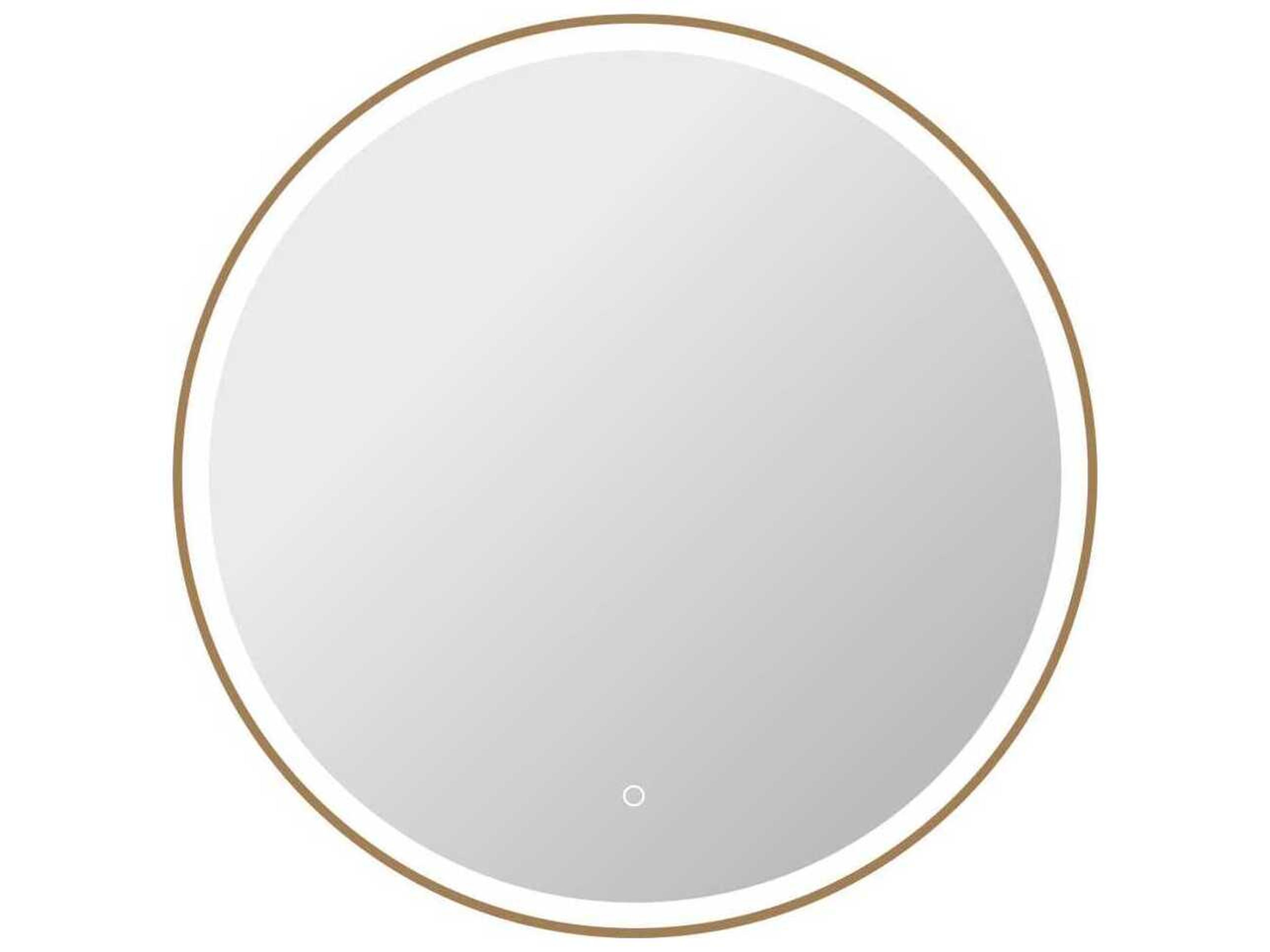 Elegant Lighting Harmoni Satin Gold Round Wall Mirror
