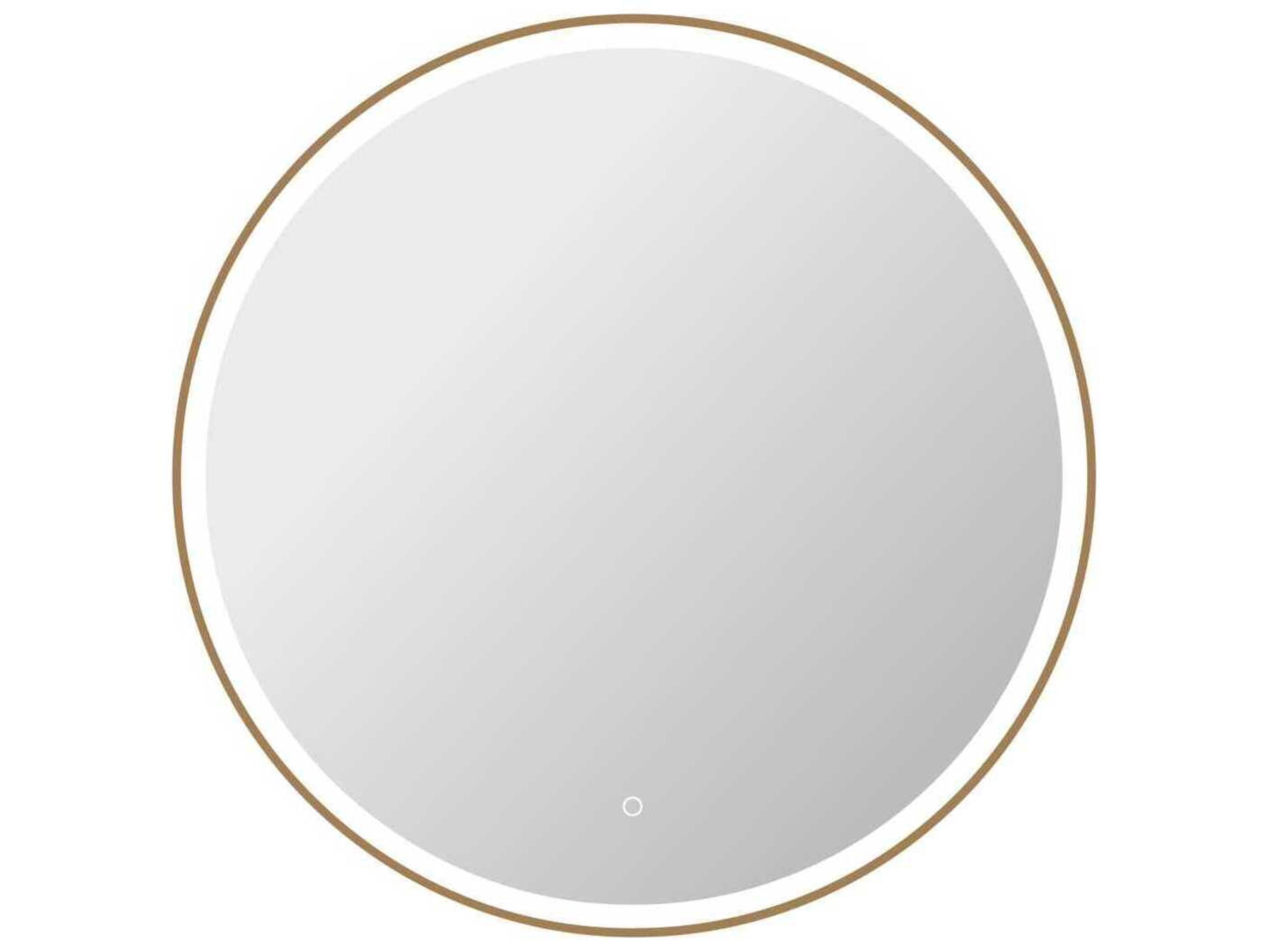 Elegant Lighting Harmoni Satin Gold Round Wall Mirror