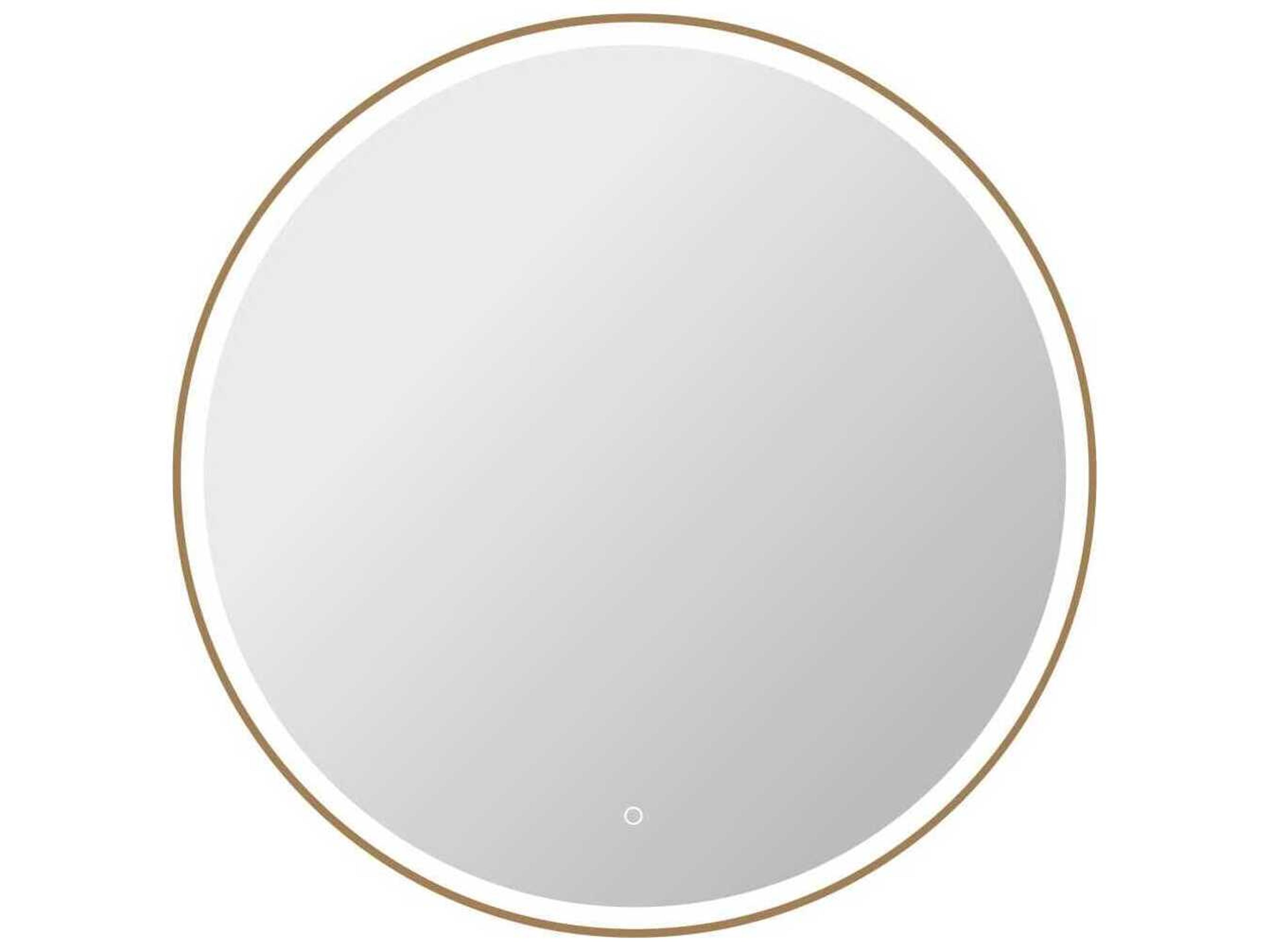 Elegant Lighting Harmoni Satin Gold Round Wall Mirror