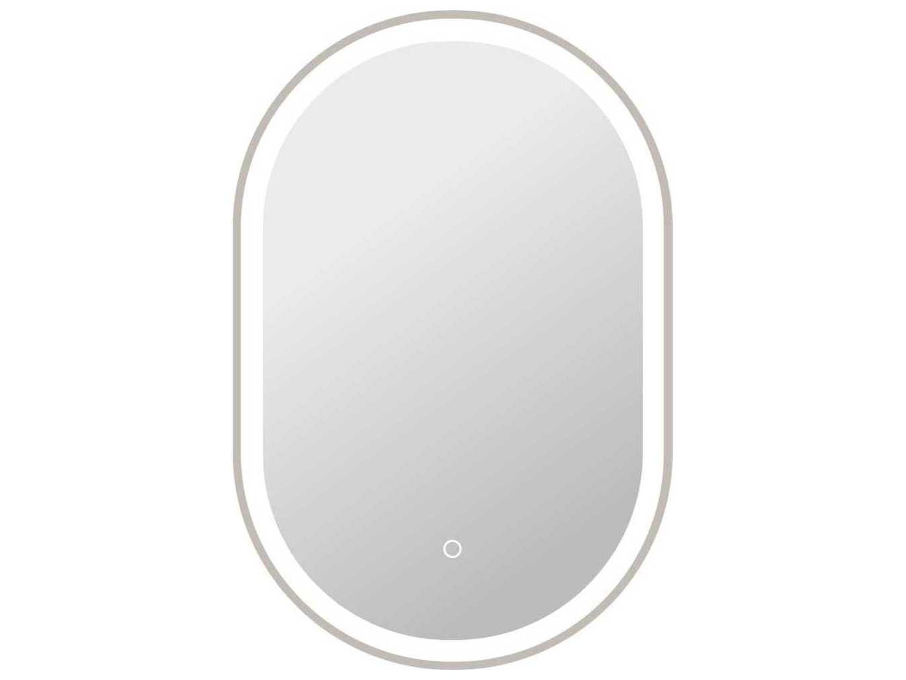 Elegant Lighting Harmoni Silver Oval Wall Mirror