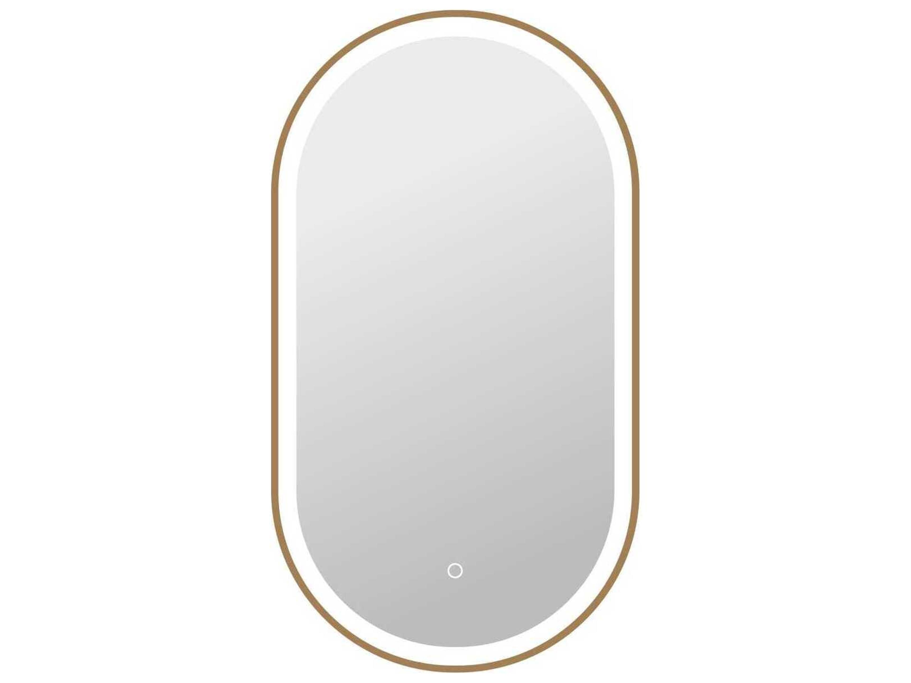 Elegant Lighting Harmoni Satin Gold Oval Wall Mirror