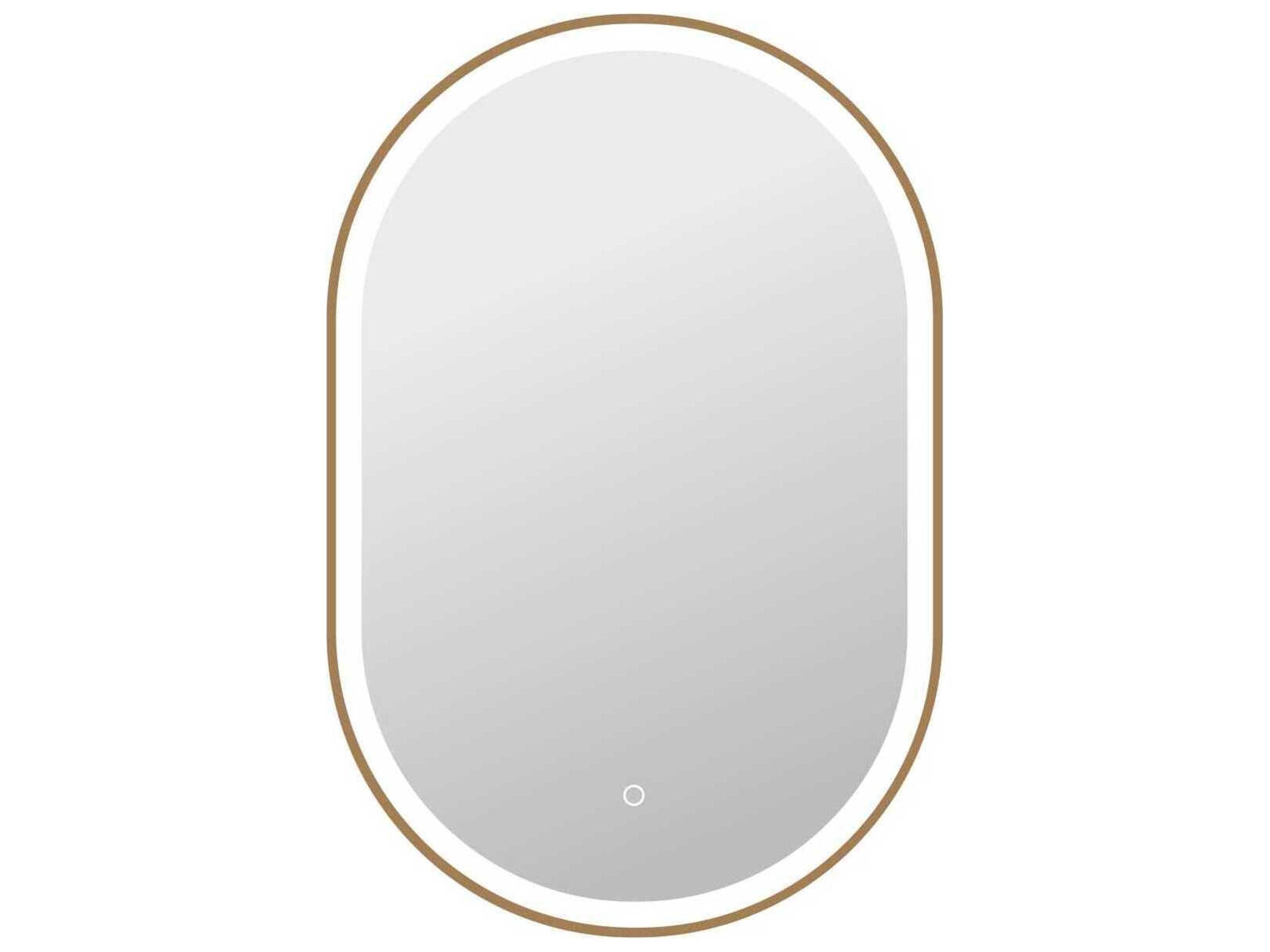 Elegant Lighting Harmoni Satin Gold Oval Wall Mirror