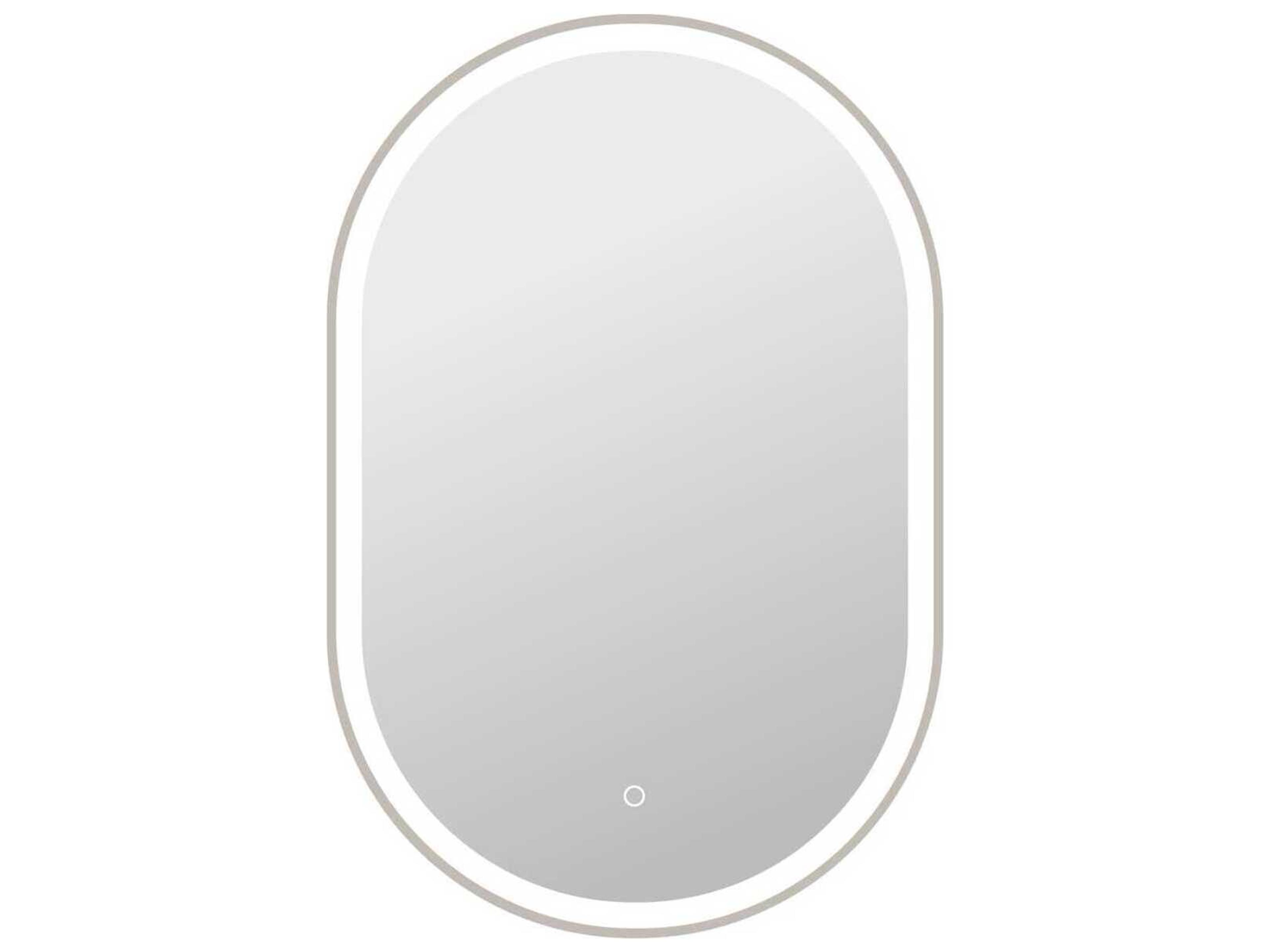 Elegant Lighting Harmoni Silver Oval Wall Mirror