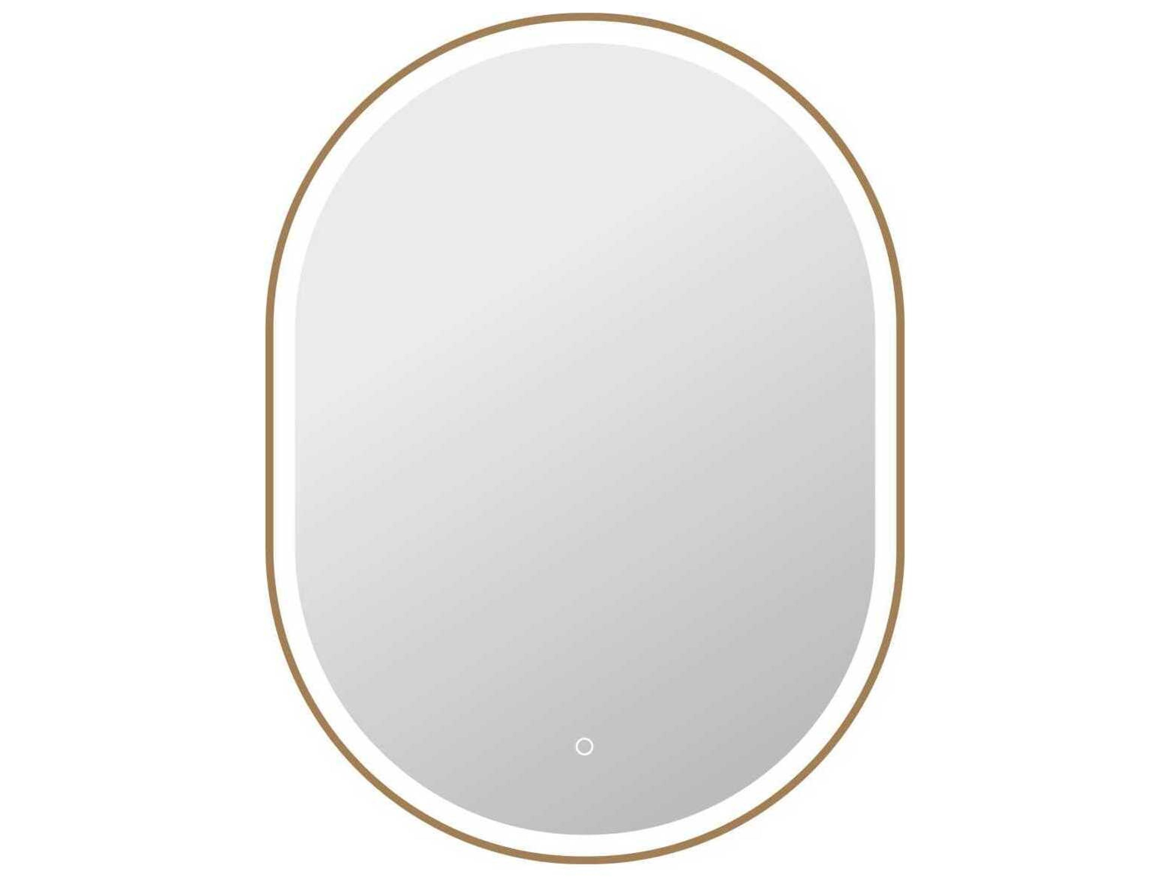 Elegant Lighting Harmoni Satin Gold Oval Wall Mirror
