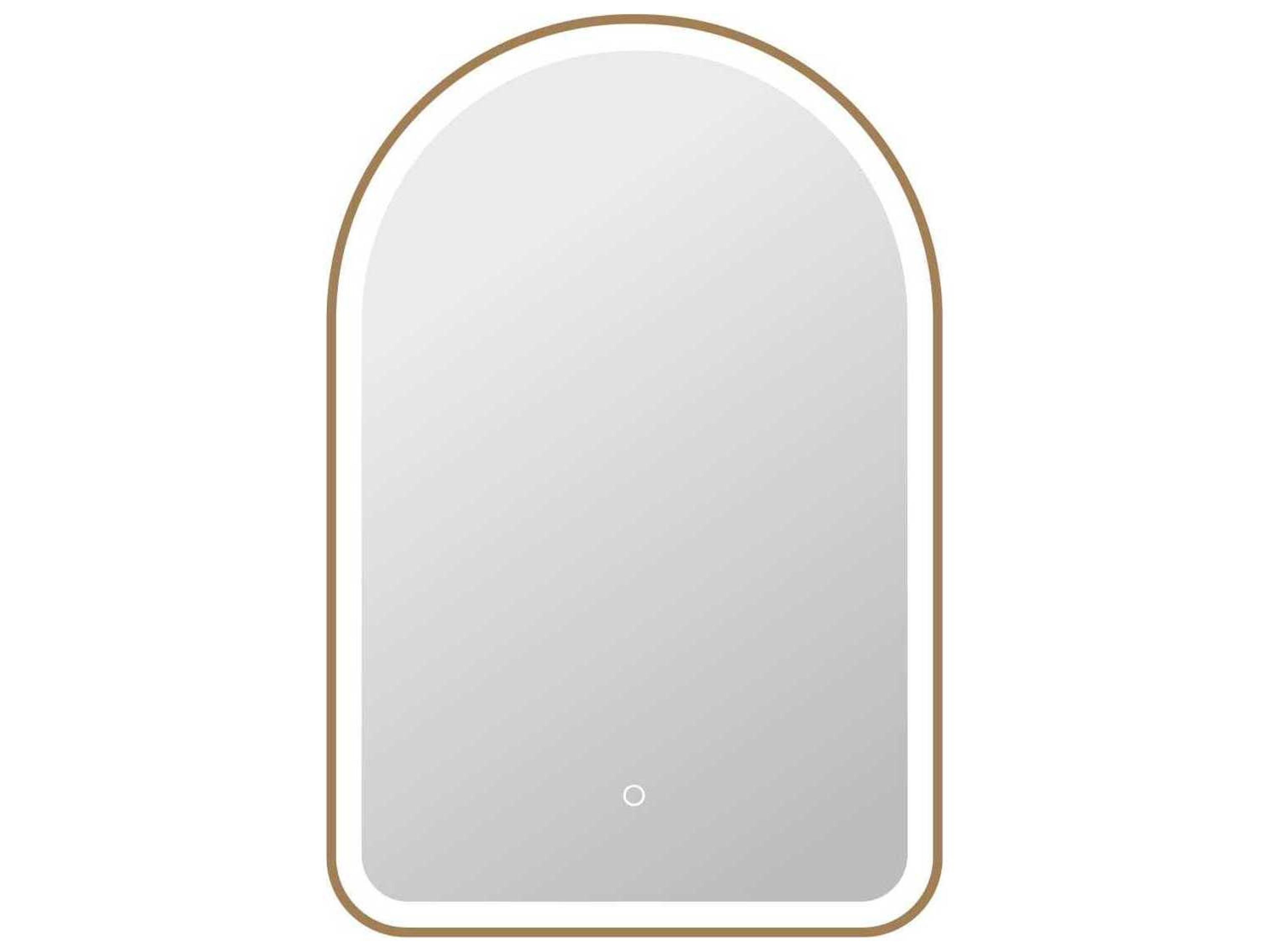 Elegant Lighting Harmoni Satin Gold Arch Wall Mirror