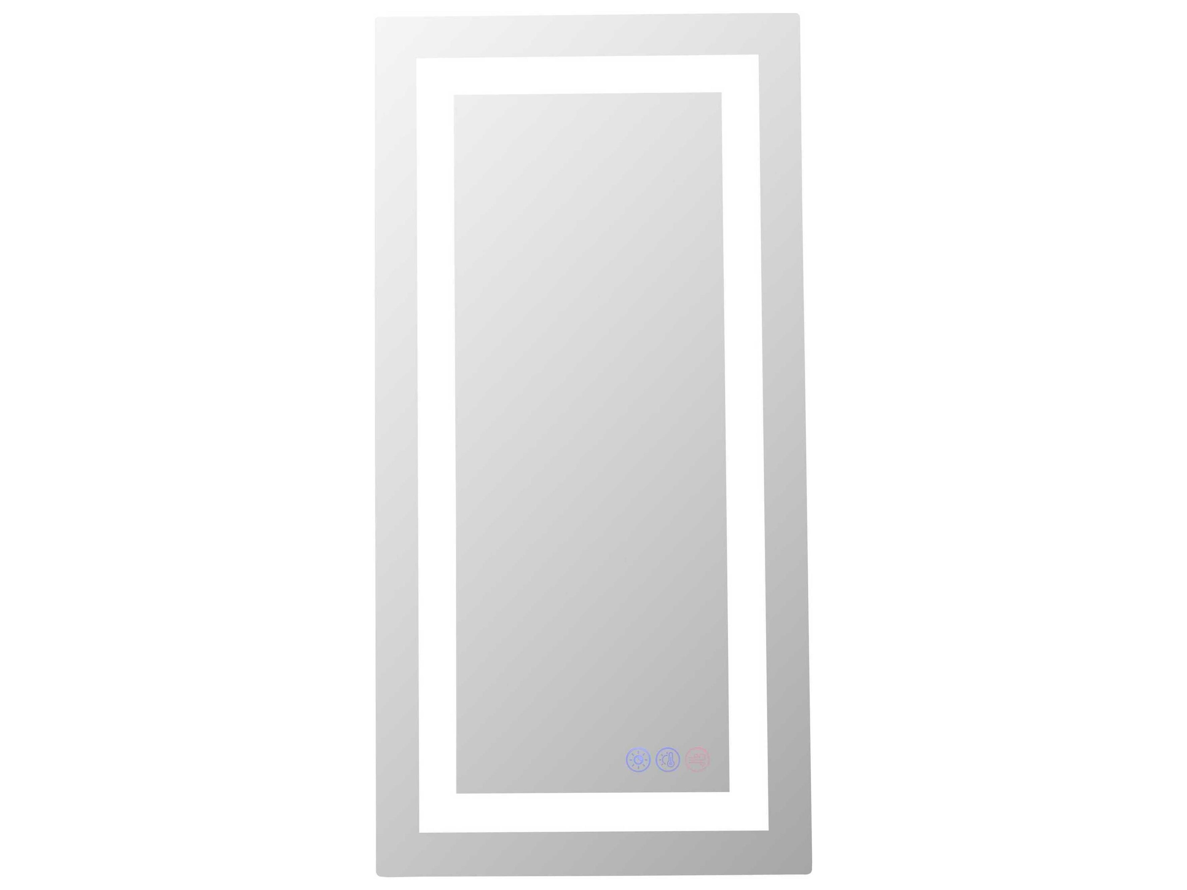 Elegant Lighting Riven White Rectangular Wall Mirror