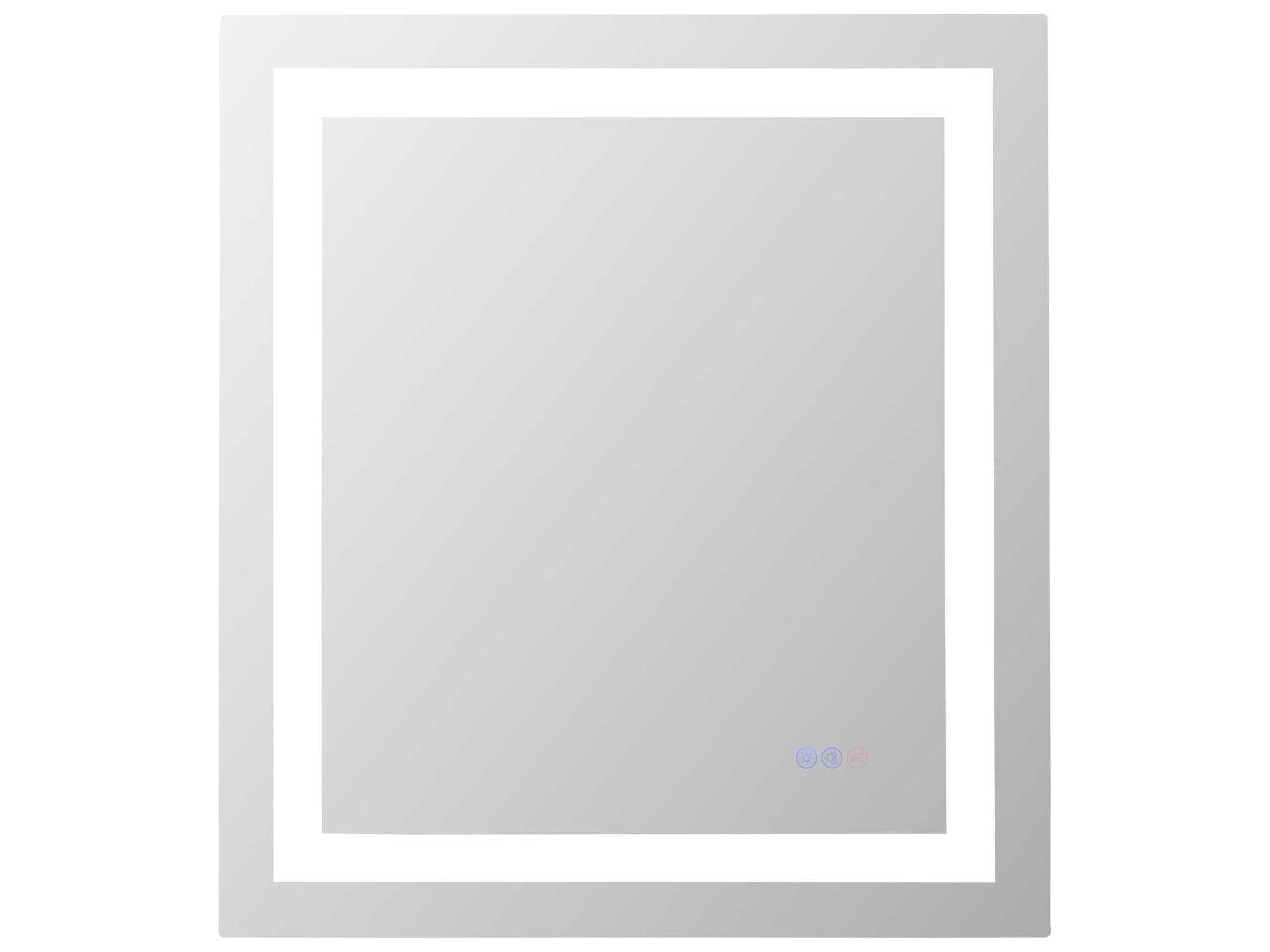 Elegant Lighting Riven White Rectangular Wall Mirror