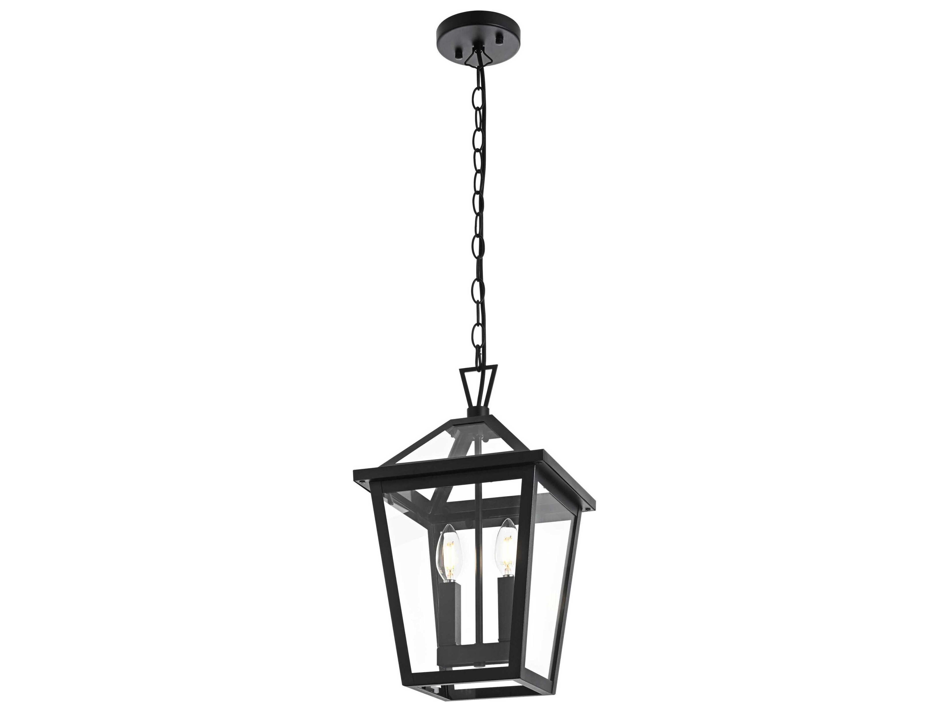 Elegant Lighting Frankford 2-Light Outdoor Hanging Light