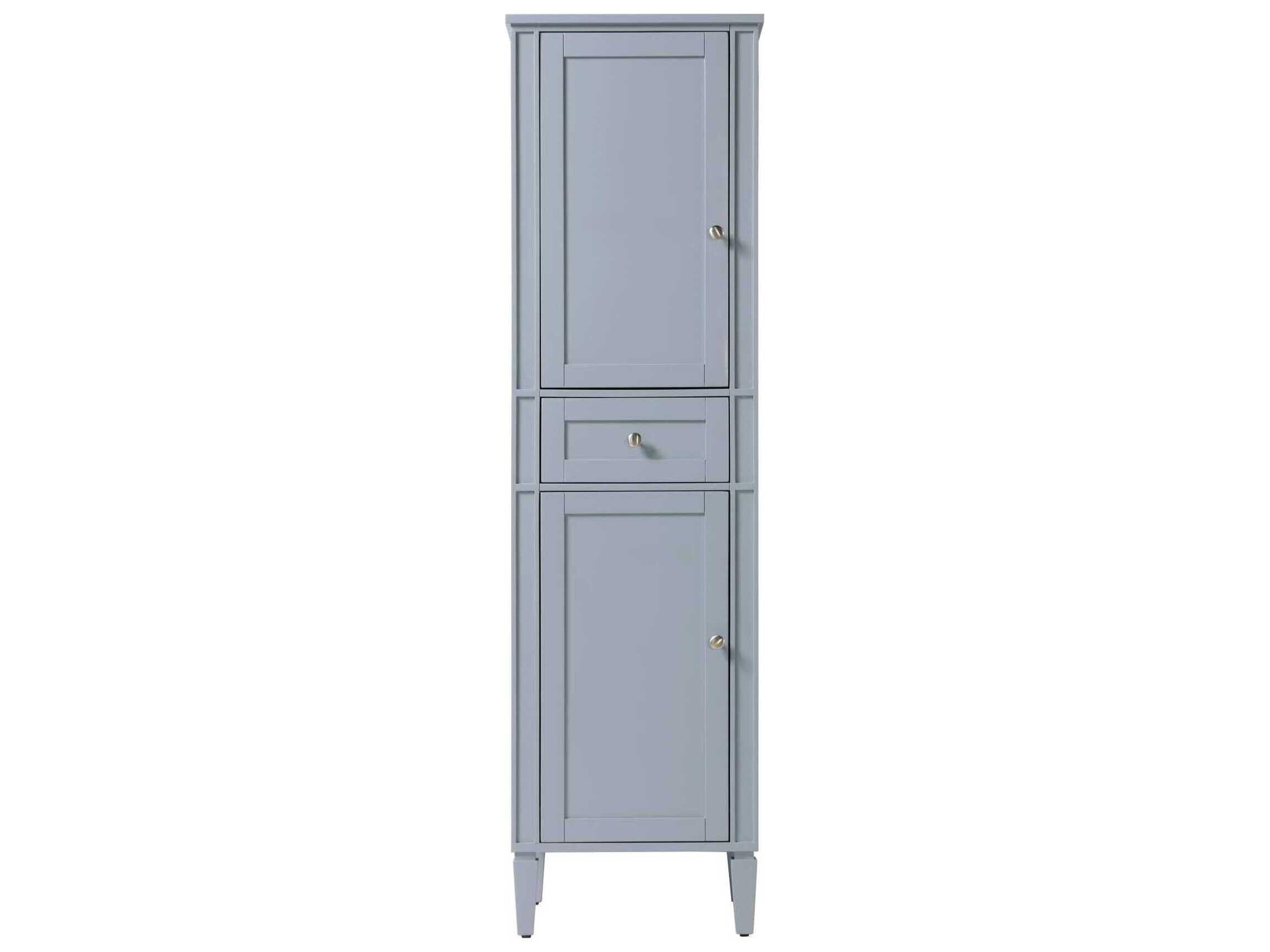 Elegant Lighting Park Avenue Grey Rubberwood Bath Storage Cabinet