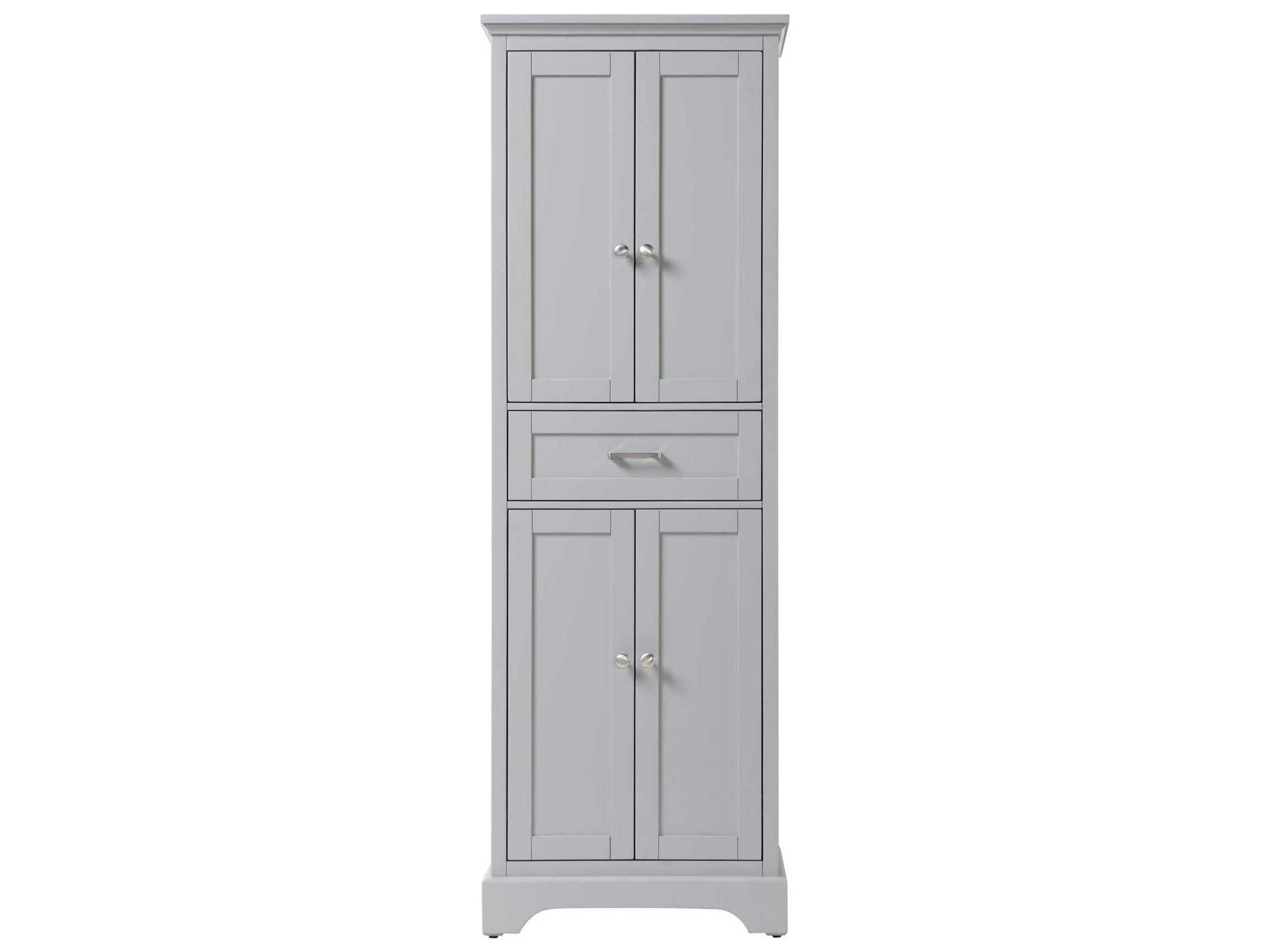 Elegant Lighting Americana Grey Rubberwood Bath Storage Cabinet
