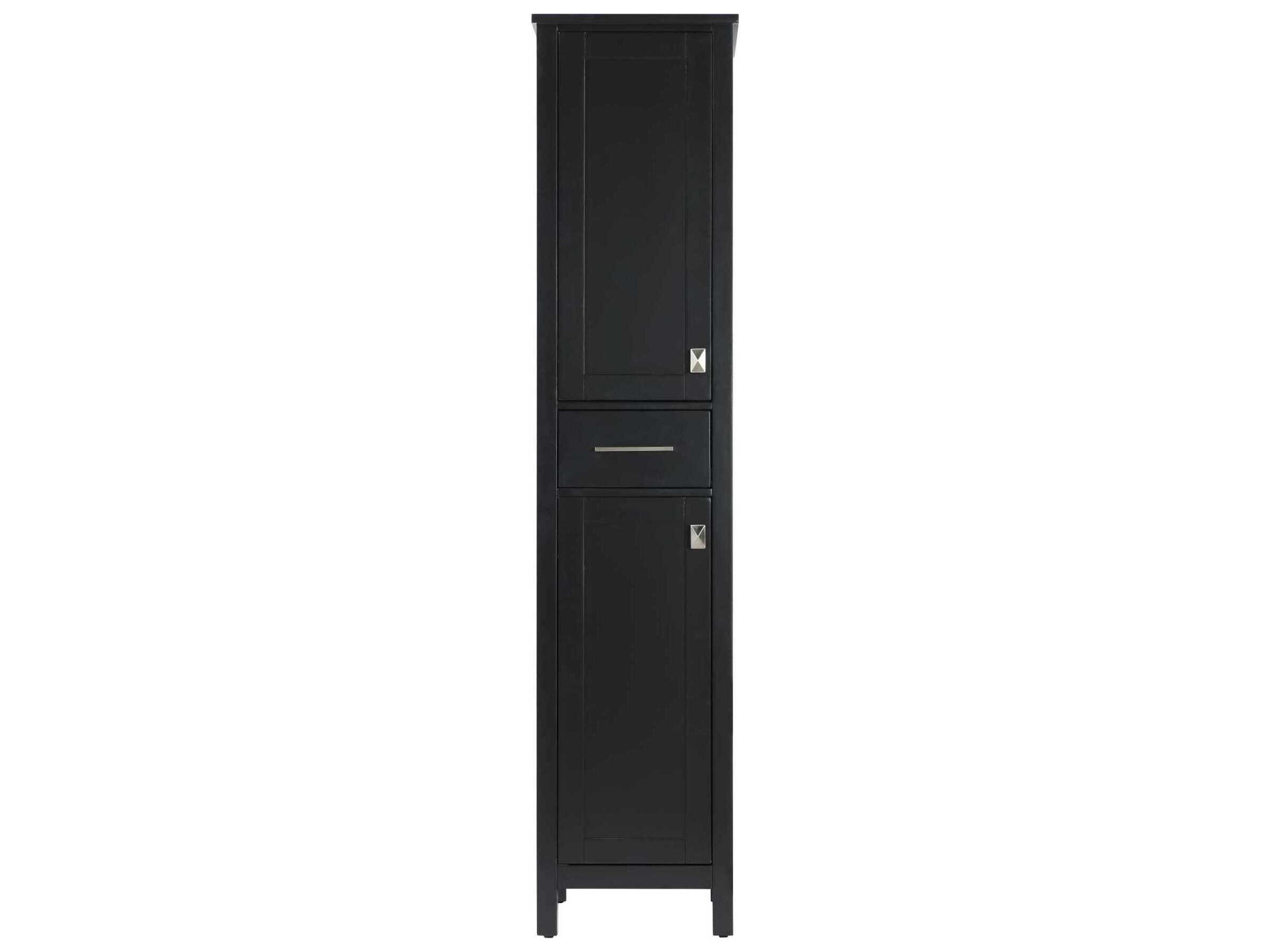 Elegant Lighting Irene Black Rubberwood Bath Storage Cabinet