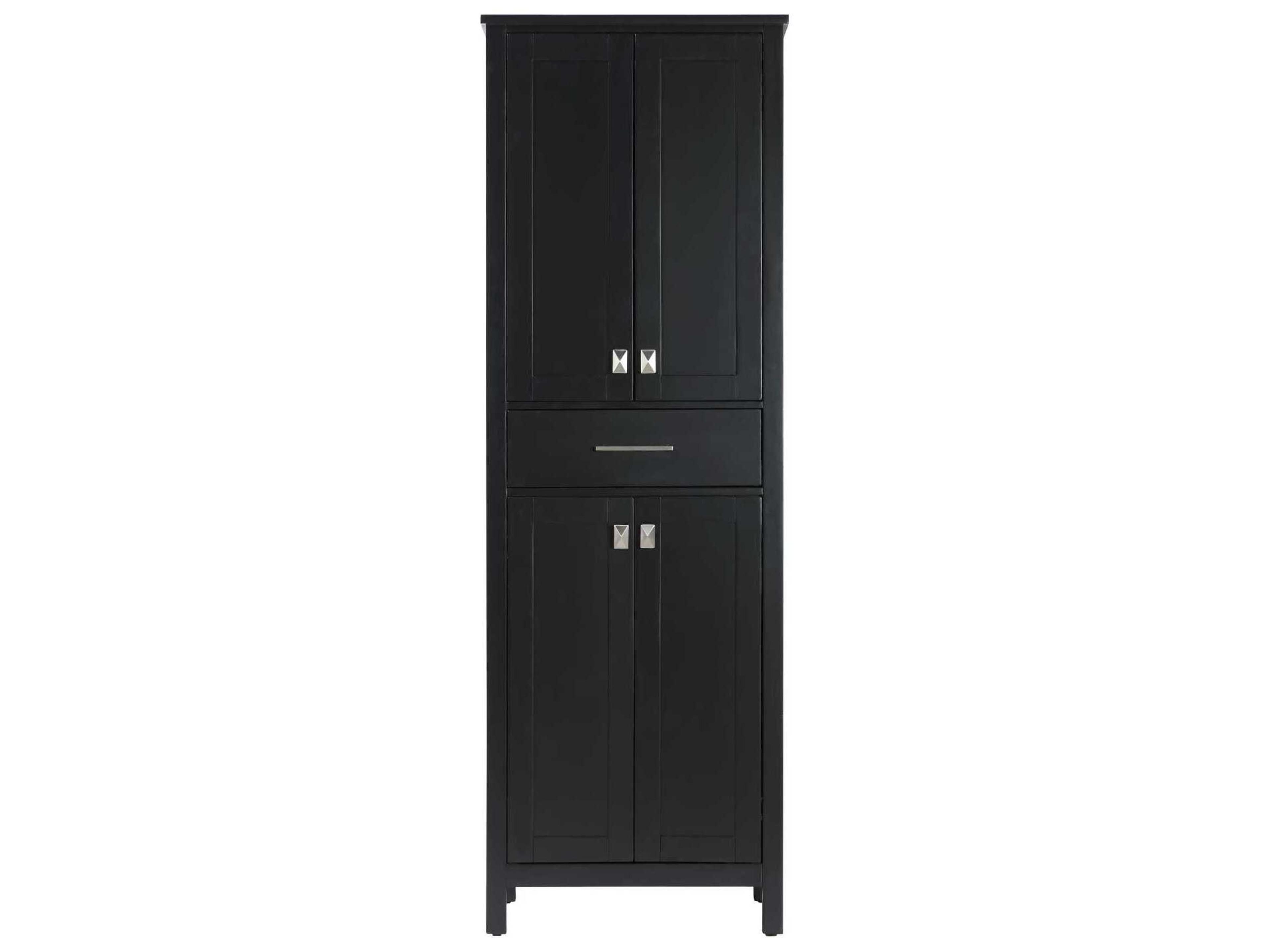 Elegant Lighting Irene Black Rubberwood Bath Storage Cabinet