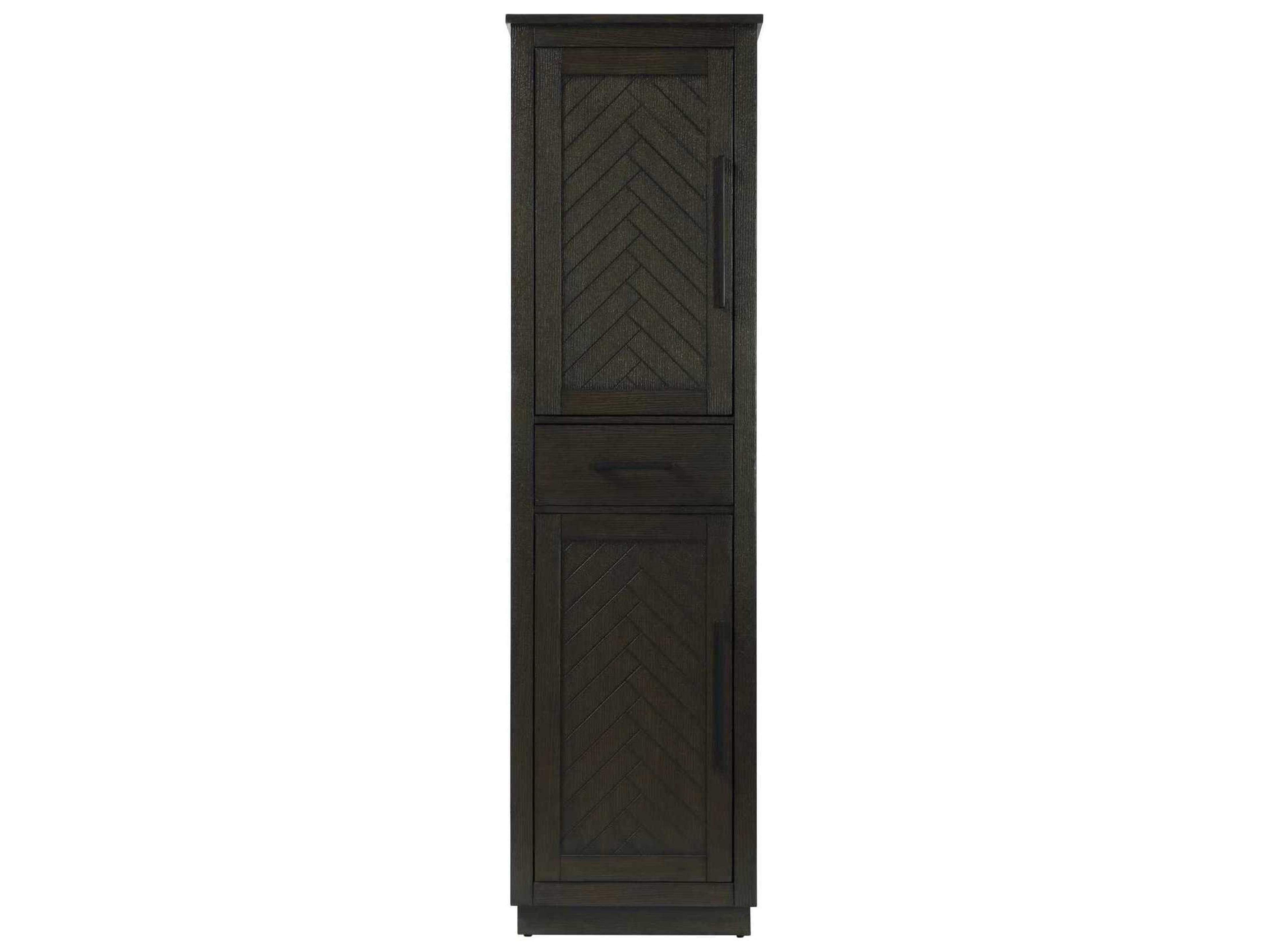 Elegant Lighting Chase Chocolate Oak Brown Rubberwood Bath Storage Cabinet