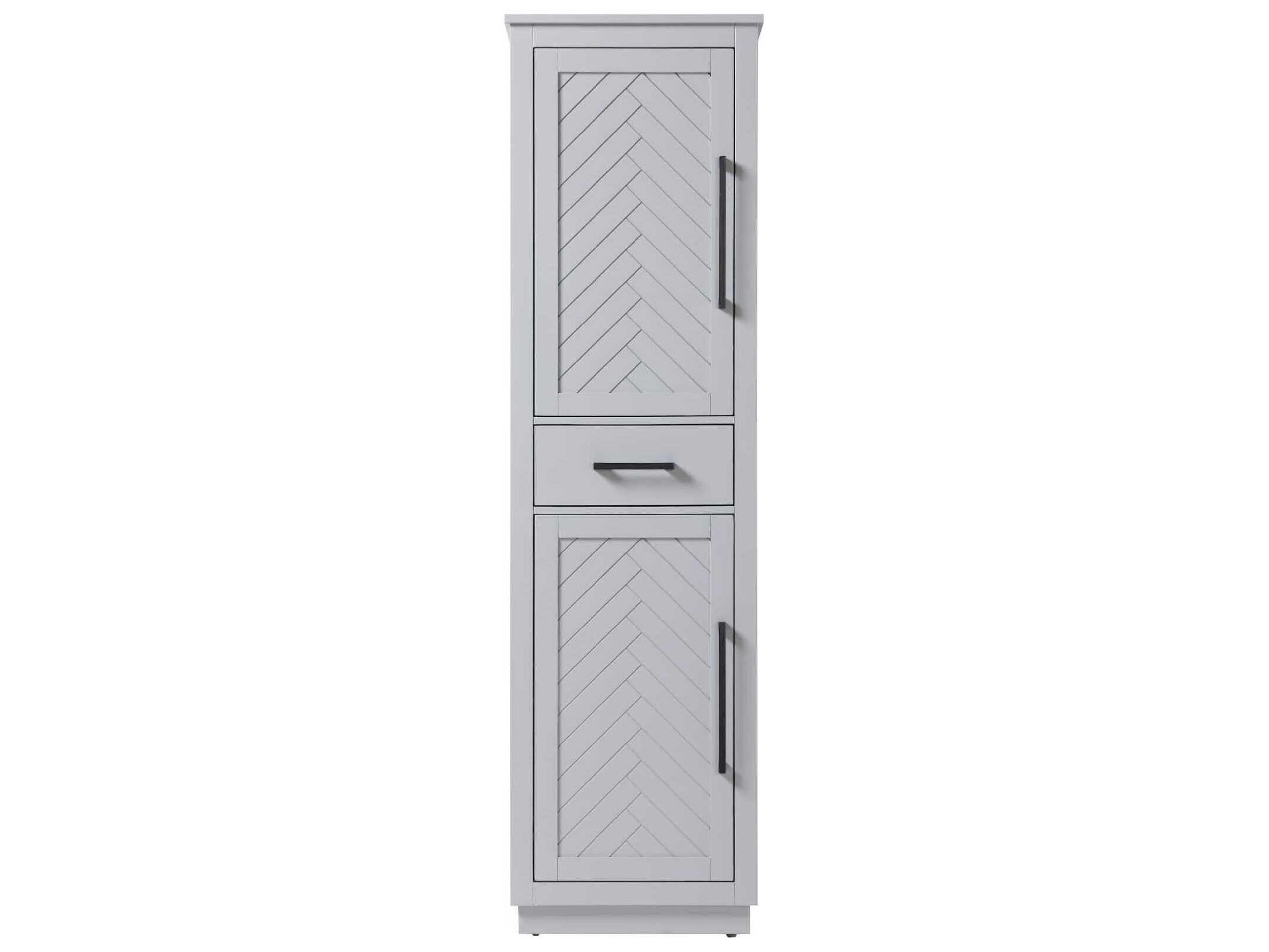 Elegant Lighting Chase Grey Rubberwood Bath Storage Cabinet