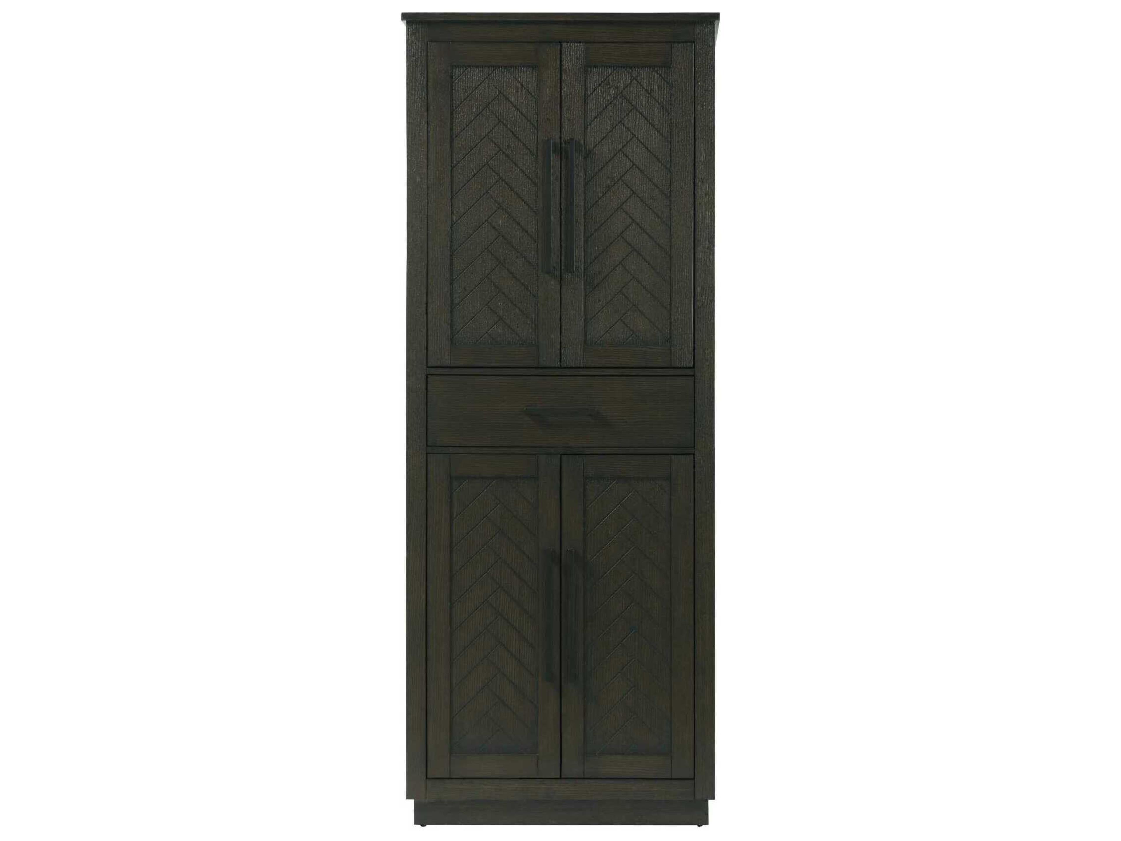 Elegant Lighting Chase Chocolate Oak Brown Rubberwood Bath Storage Cabinet