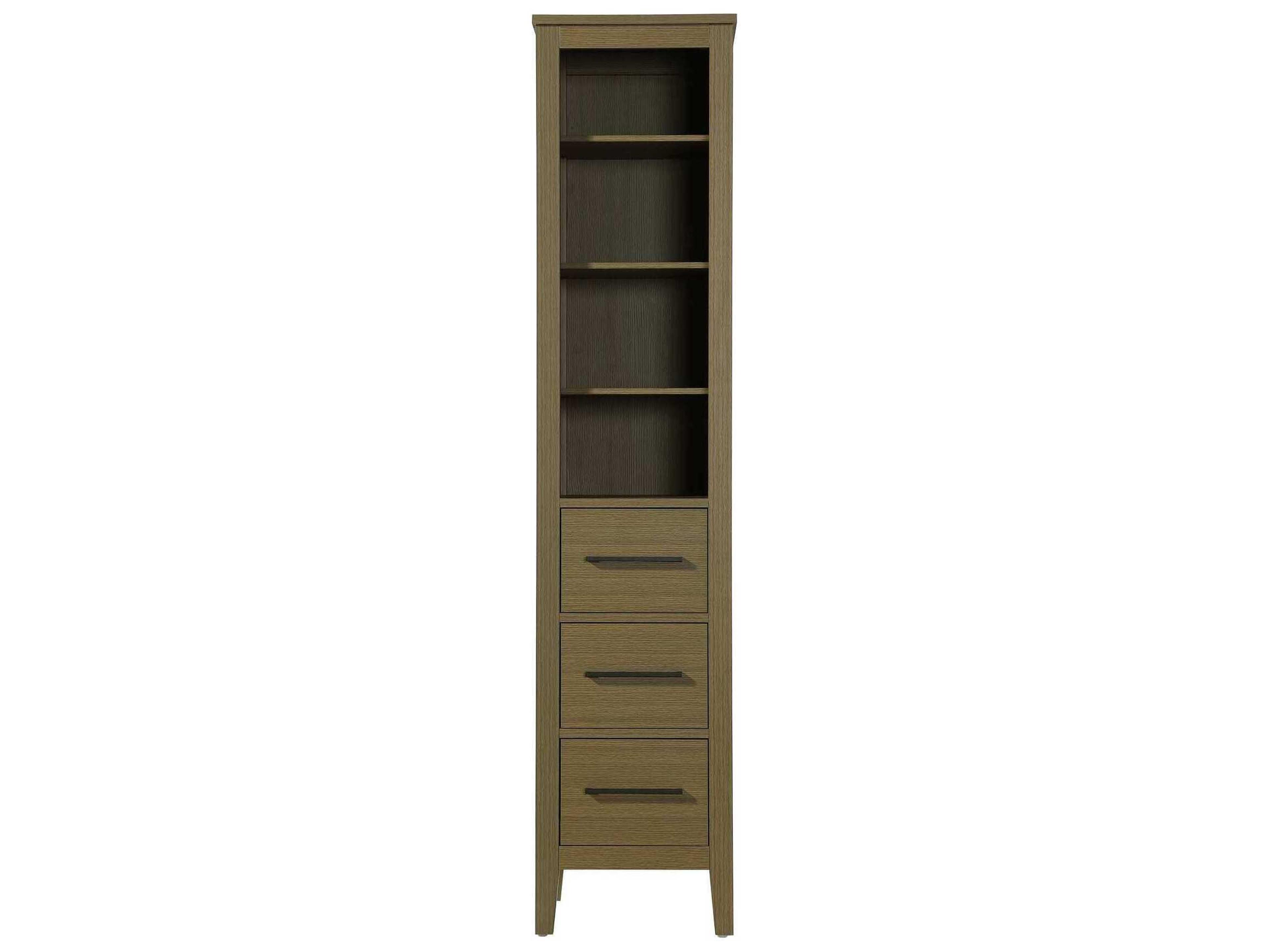 Elegant Lighting Millie Chestnut Brown Rubberwood Open Shelving Bath Storage Cabinet