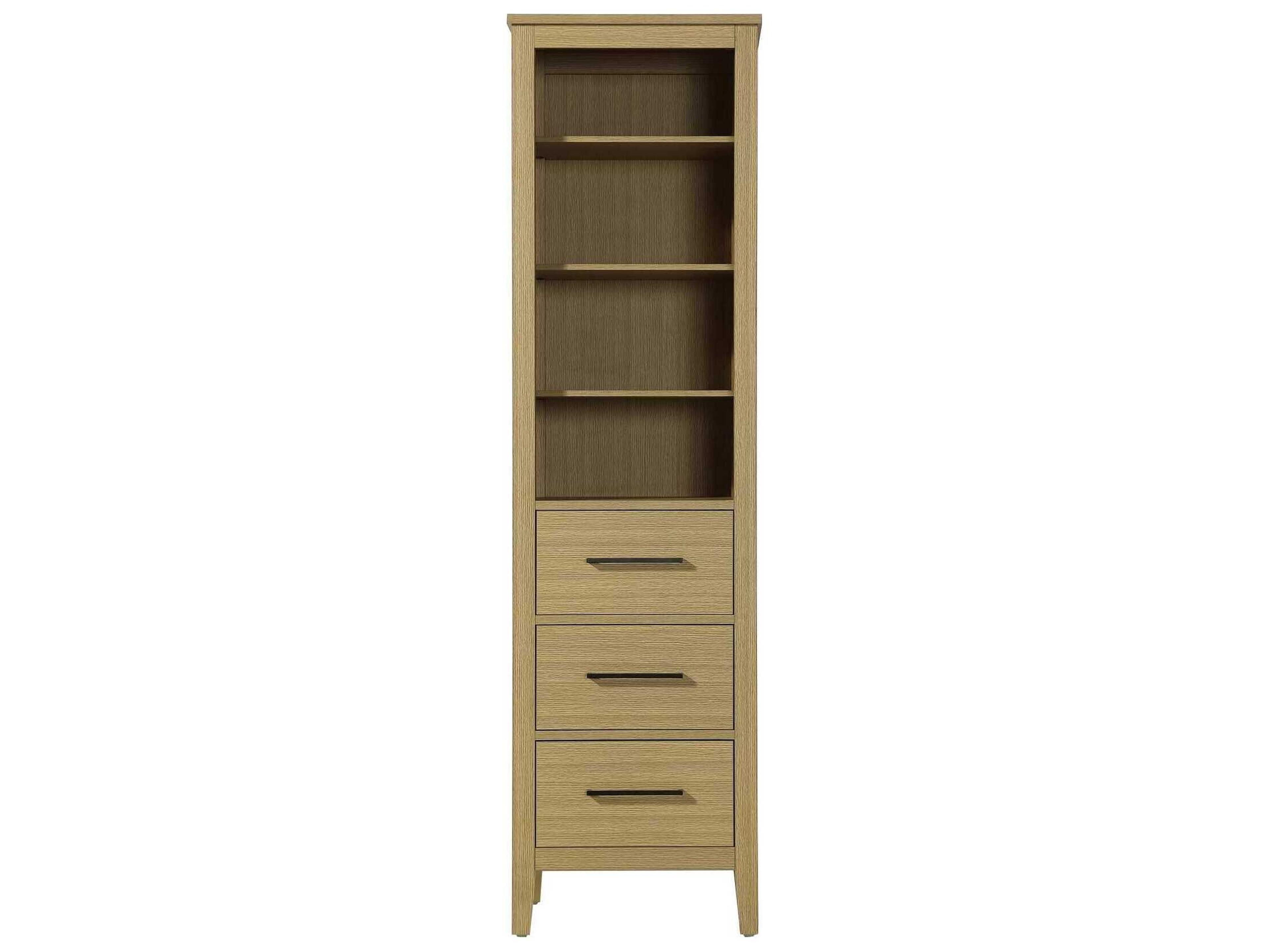 Elegant Lighting Millie Honey Brown Rubberwood Open Shelving Bath Storage Cabinet