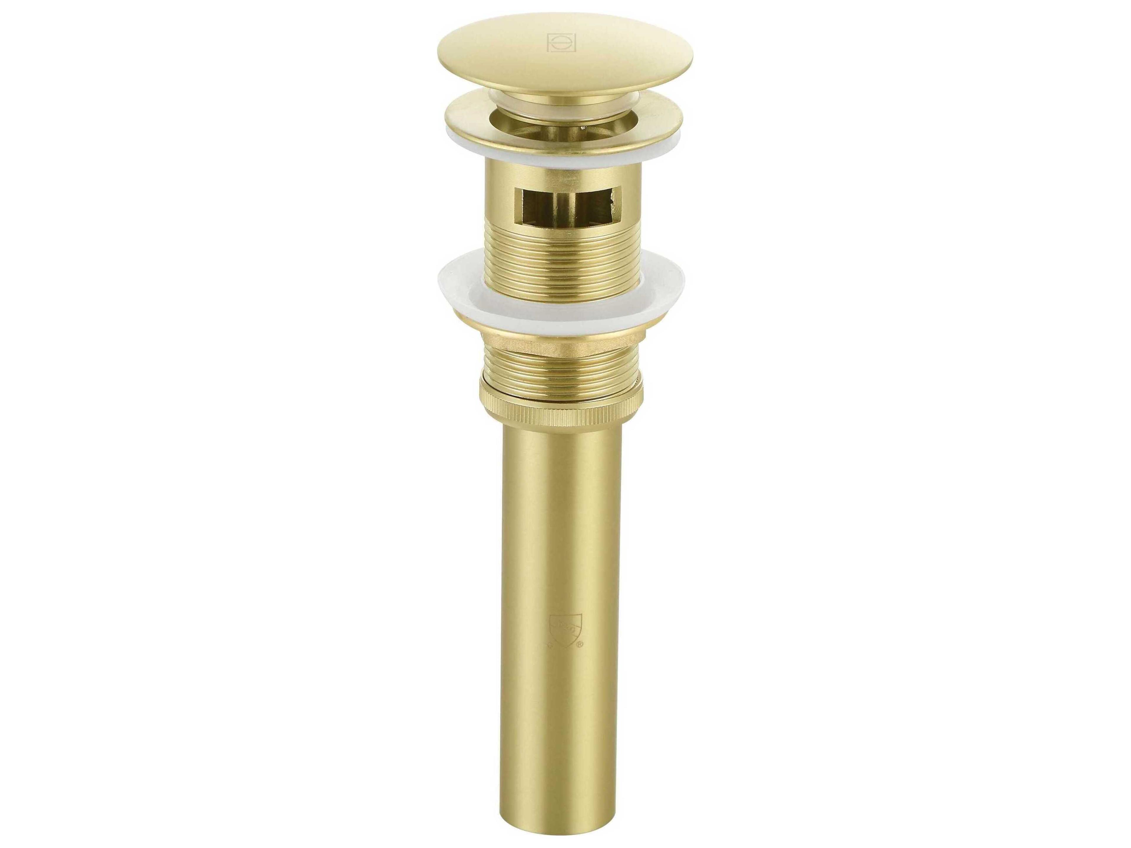 Elegant Lighting Irving Brushed Gold Pop-Up Bathroom Sink Drain