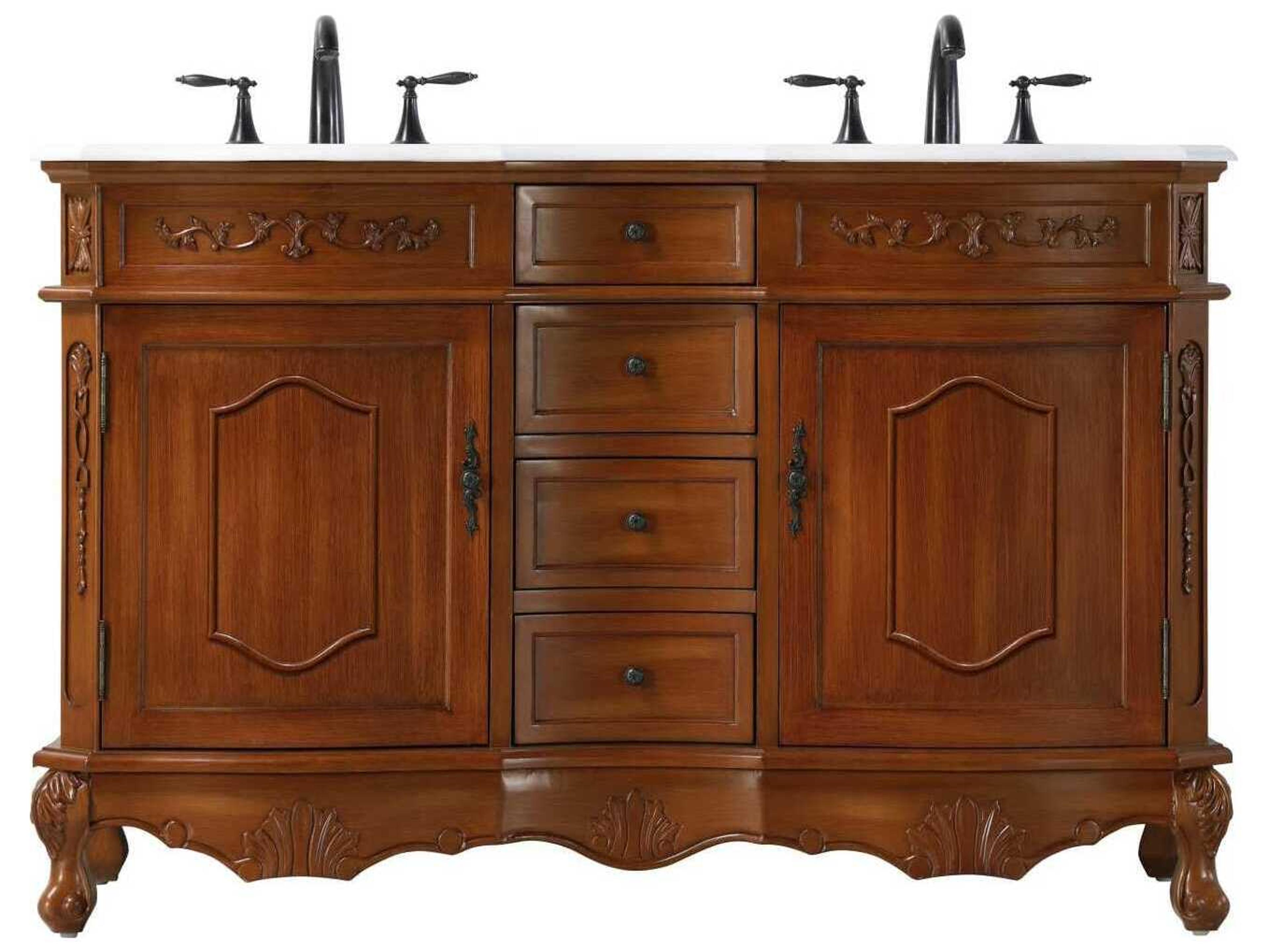 Elegant Lighting Danville 54" Teak Vanity