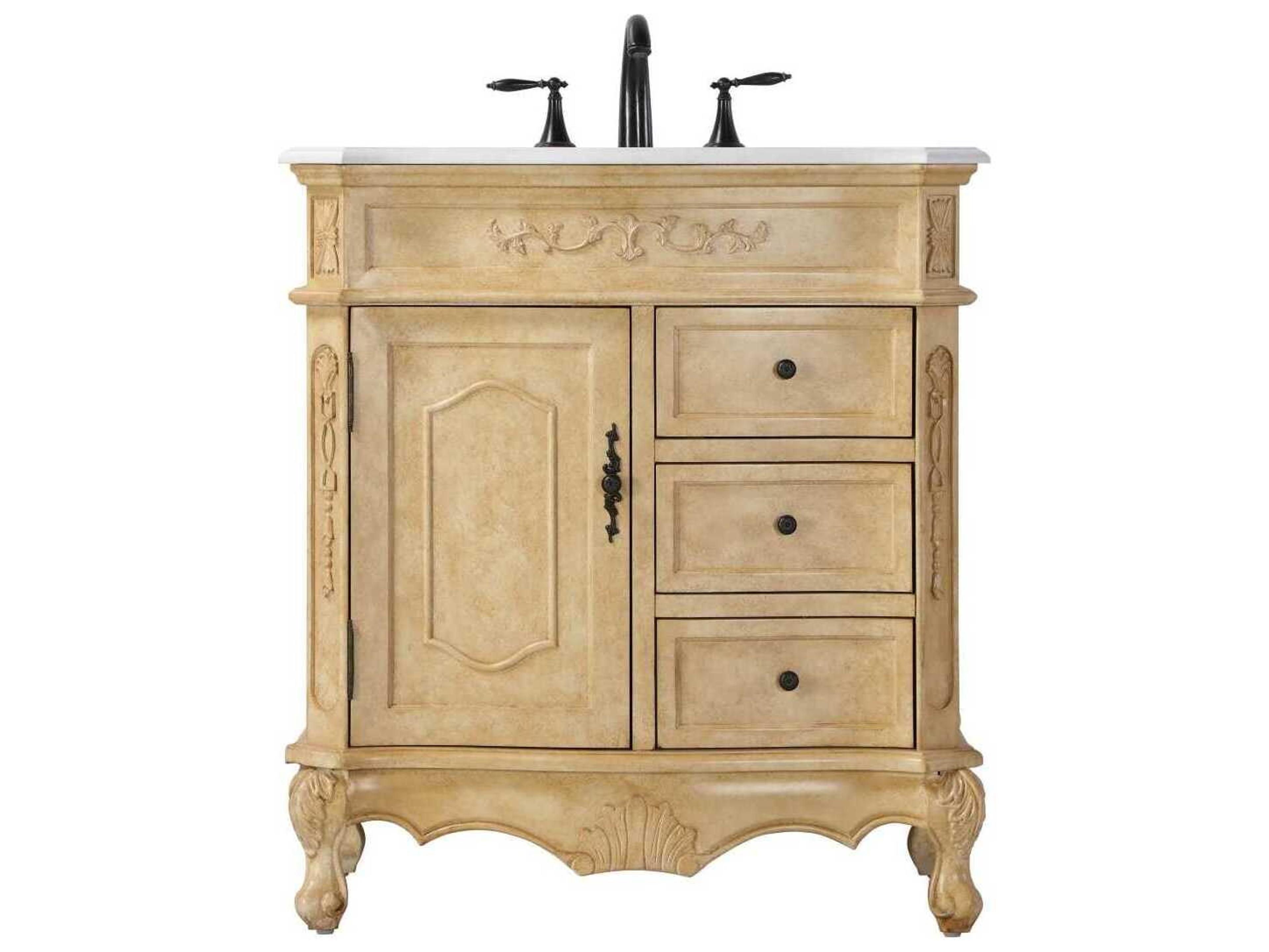 Elegant Lighting Danville 32" Antique Beige Vanity