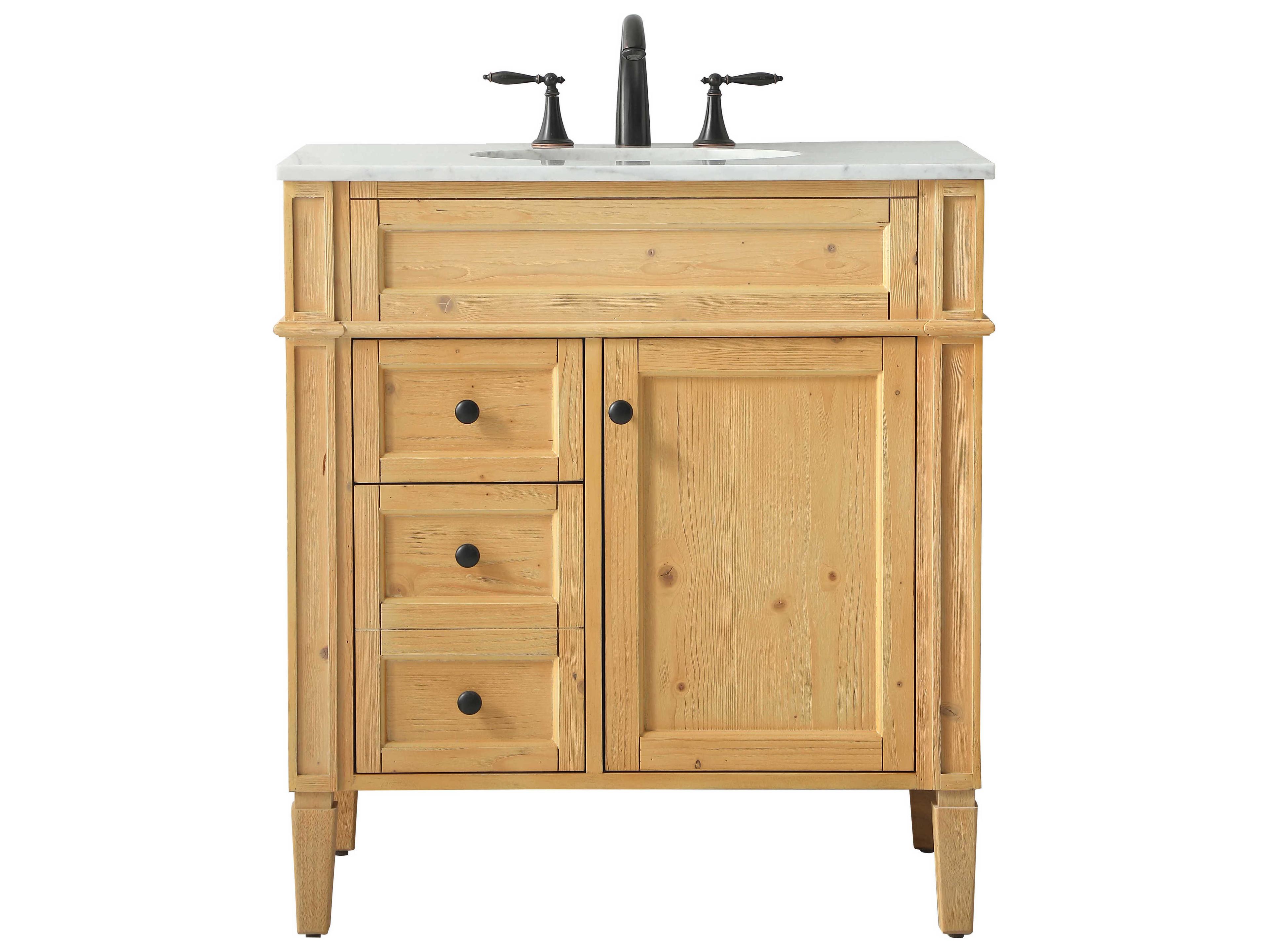 Elegant Lighting Park Avenue Natural Wood 32" Vanity