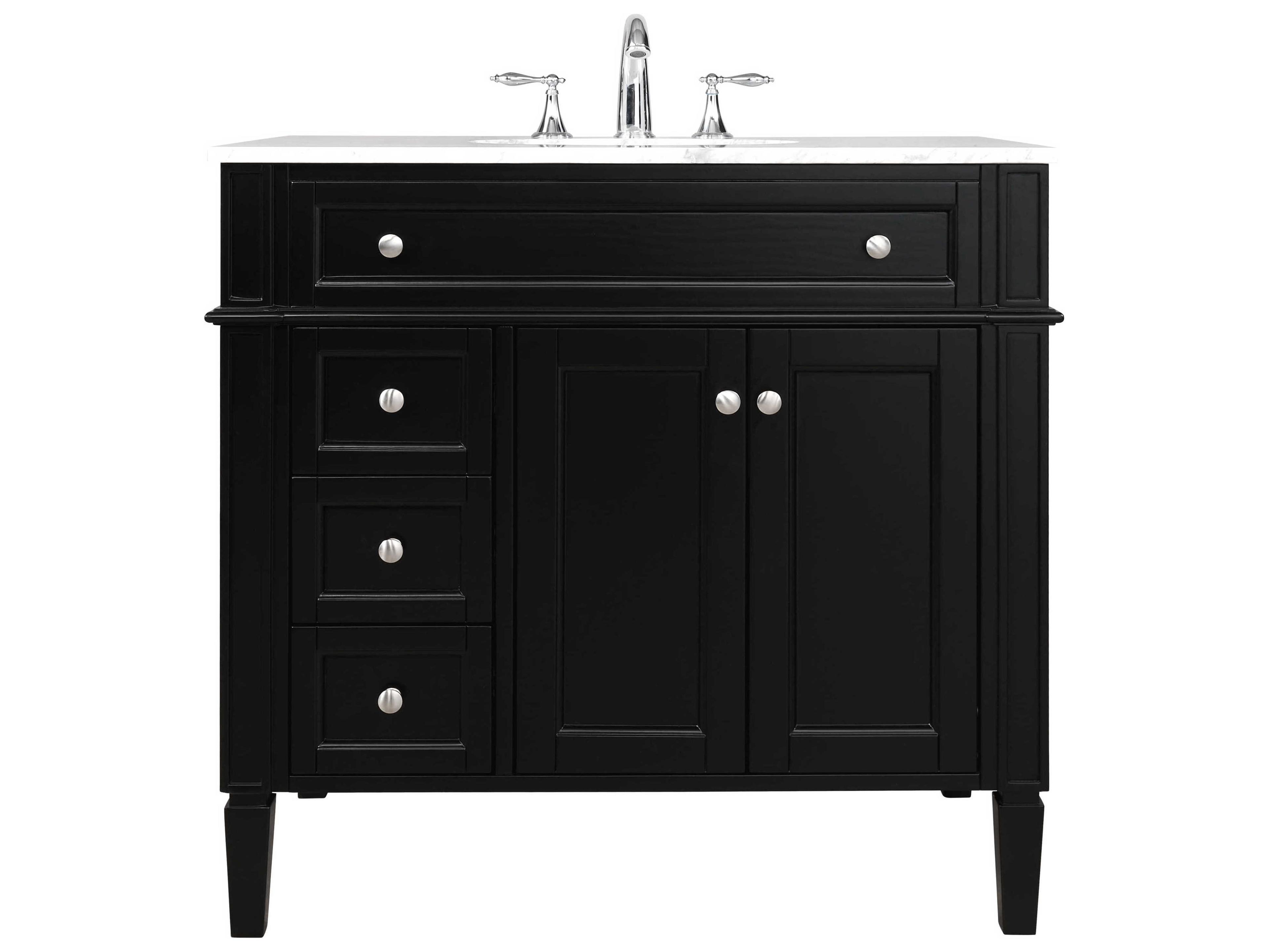 Elegant Lighting Park Avenue Black 36" Vanity