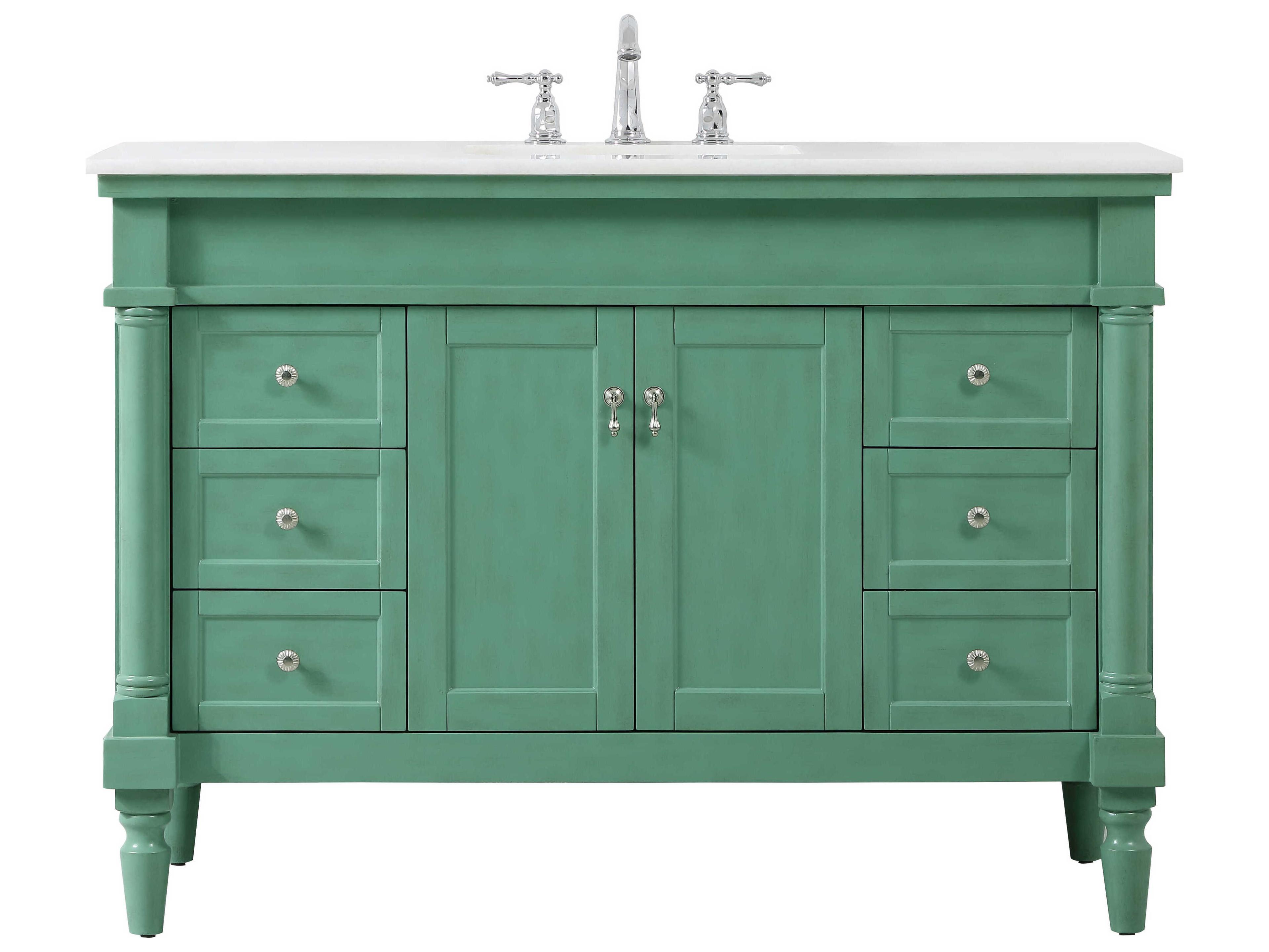 Elegant Lighting Lexington Vintage Mint 48" Vanity