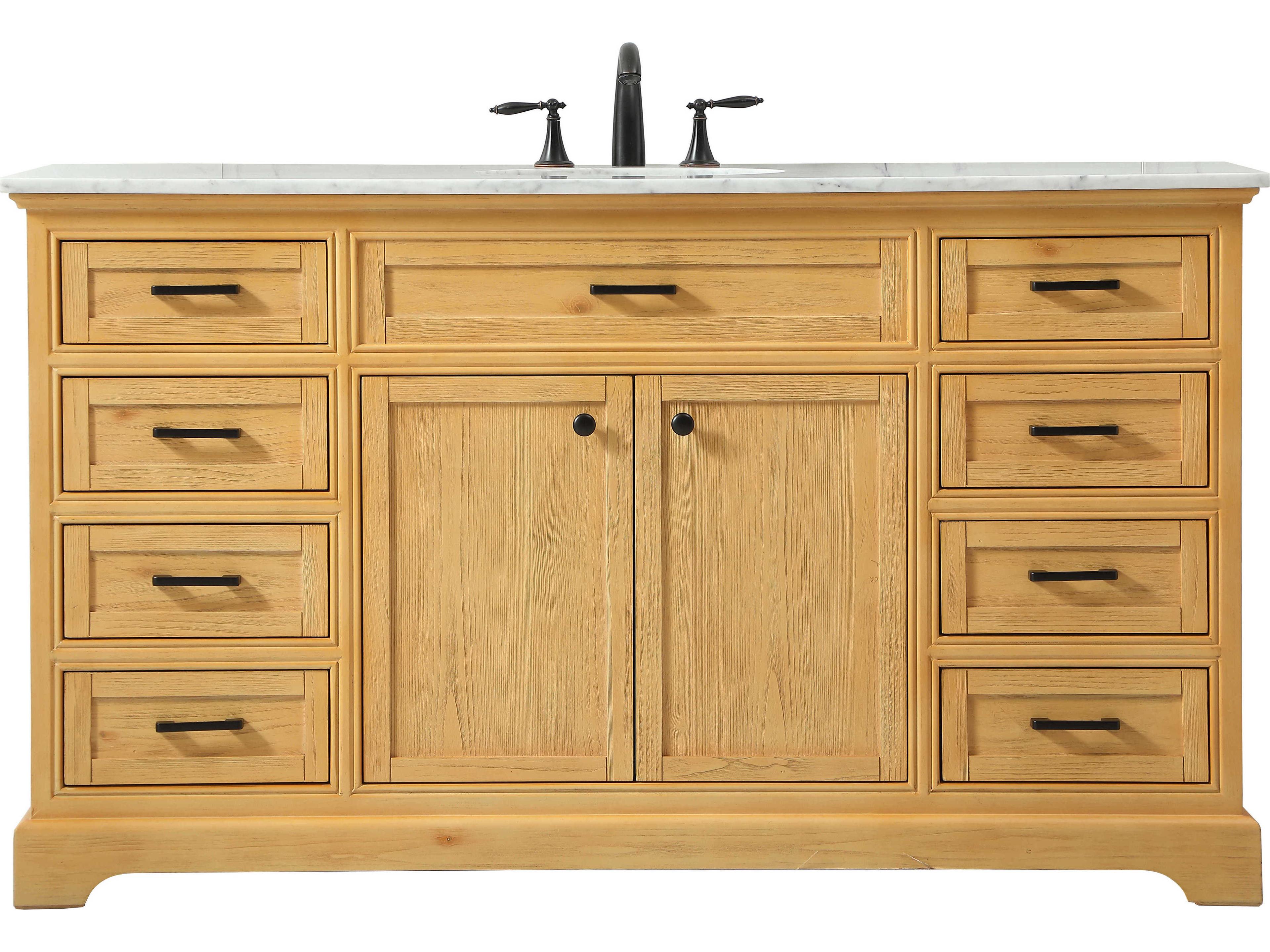 Elegant Lighting Americana Natural Wood 60" Vanity