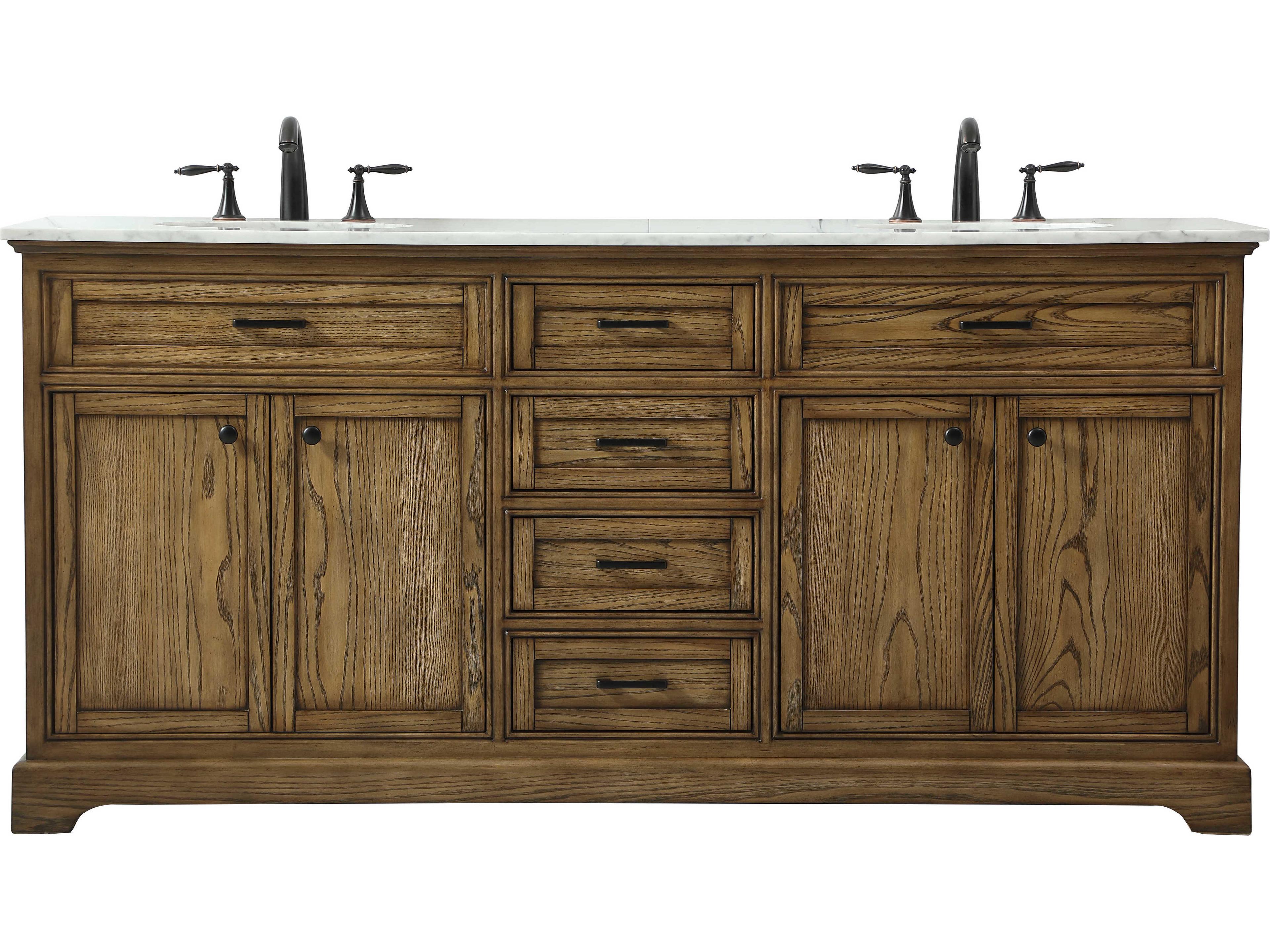 Elegant Lighting Americana Driftwood 72" Vanity