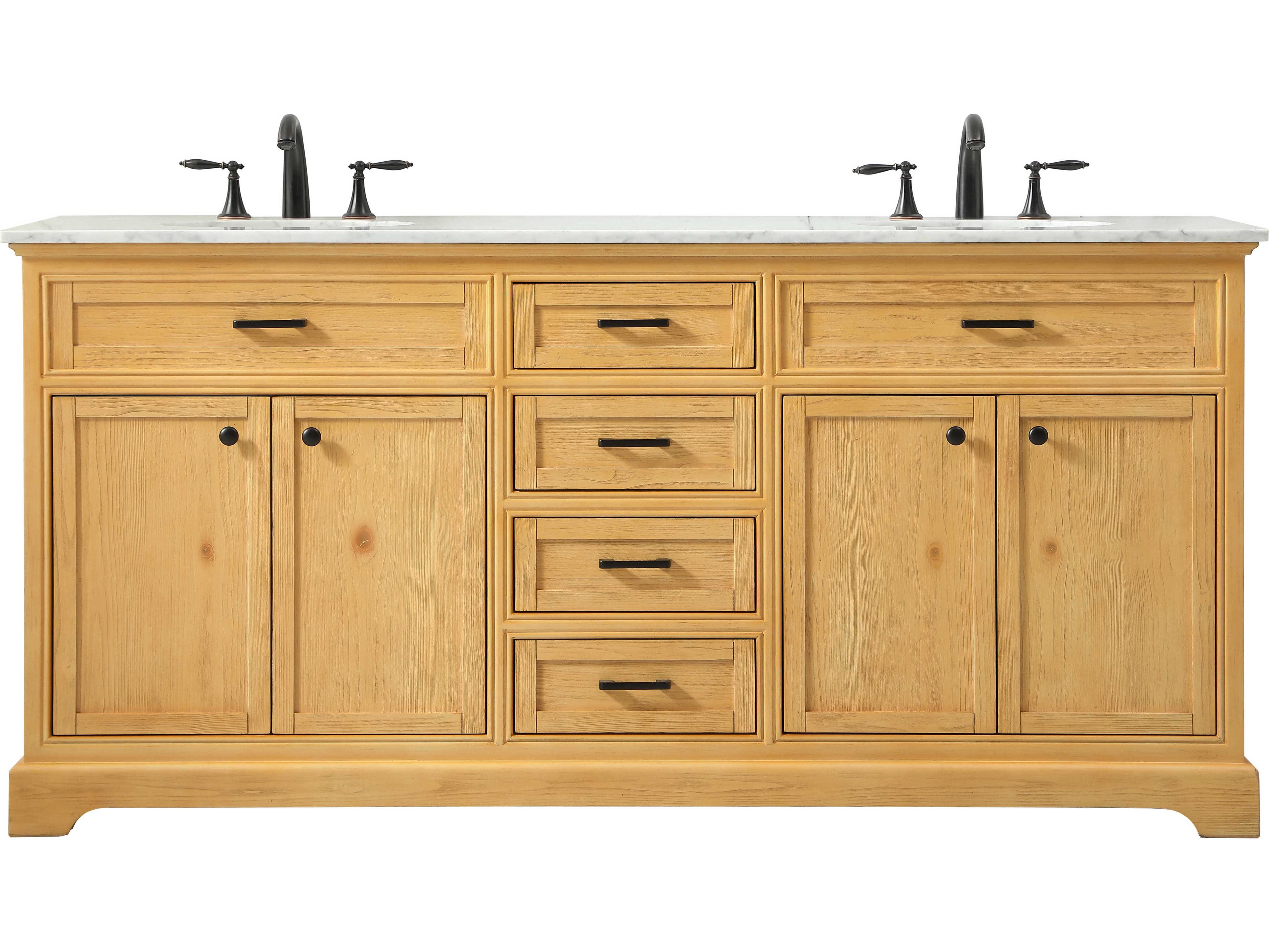 Elegant Lighting Americana Natural Wood 72" Vanity