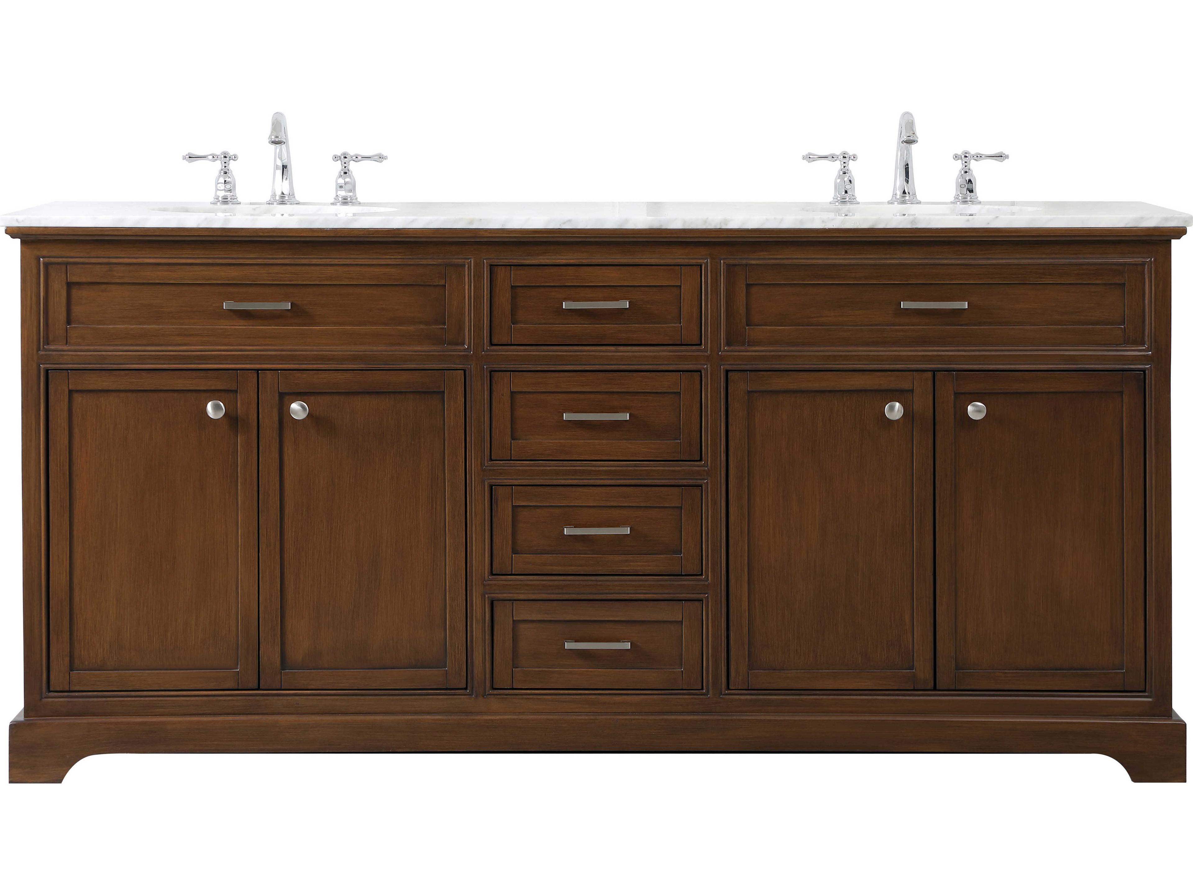 Elegant Lighting Americana Teak 72" Vanity