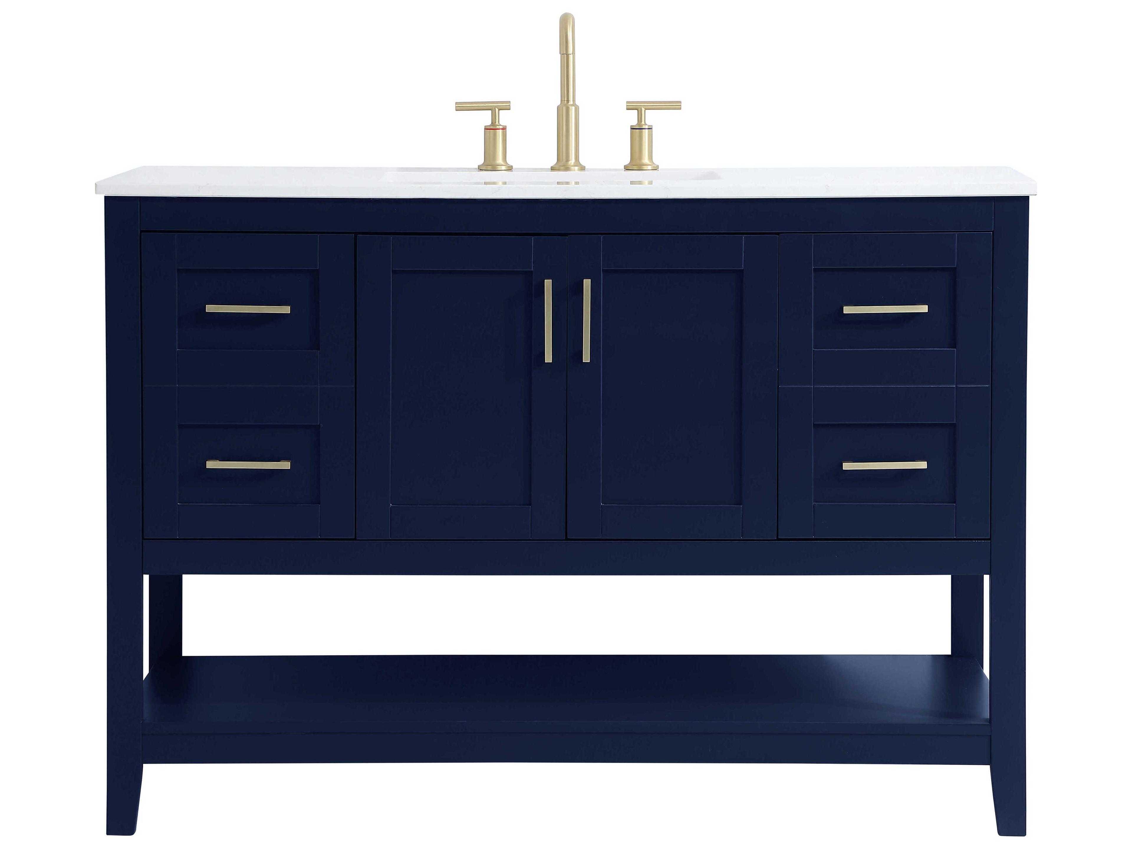 Elegant Lighting Aubrey Blue 48" Vanity