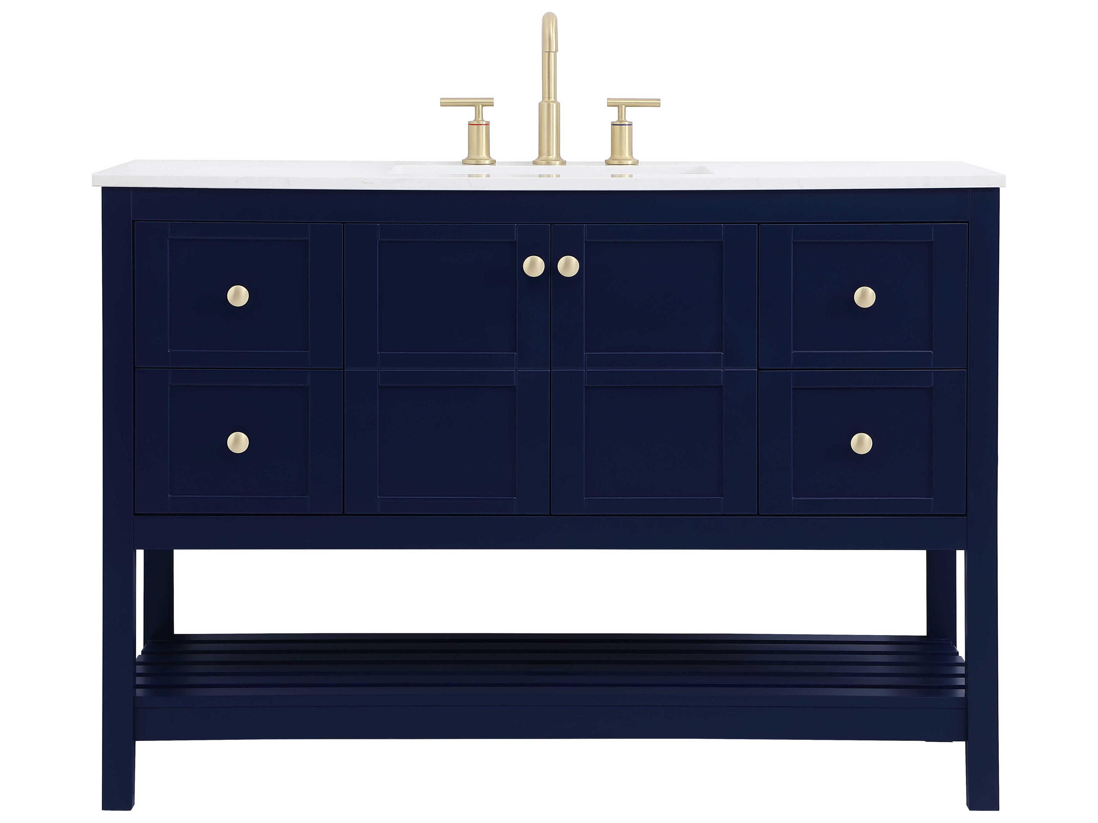 Elegant Lighting Theo Blue 48" Vanity