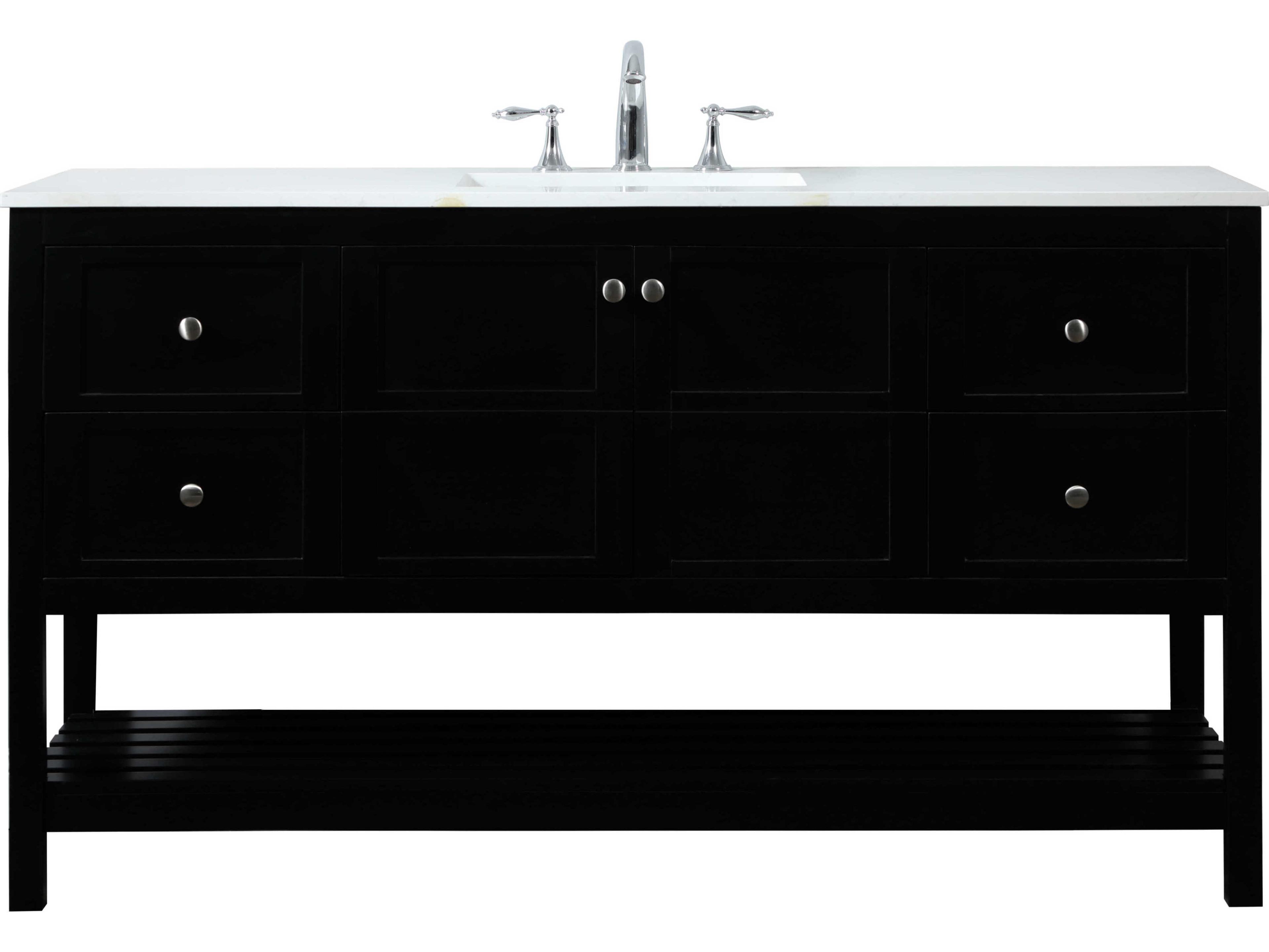 Elegant Lighting Theo Black 60" Vanity