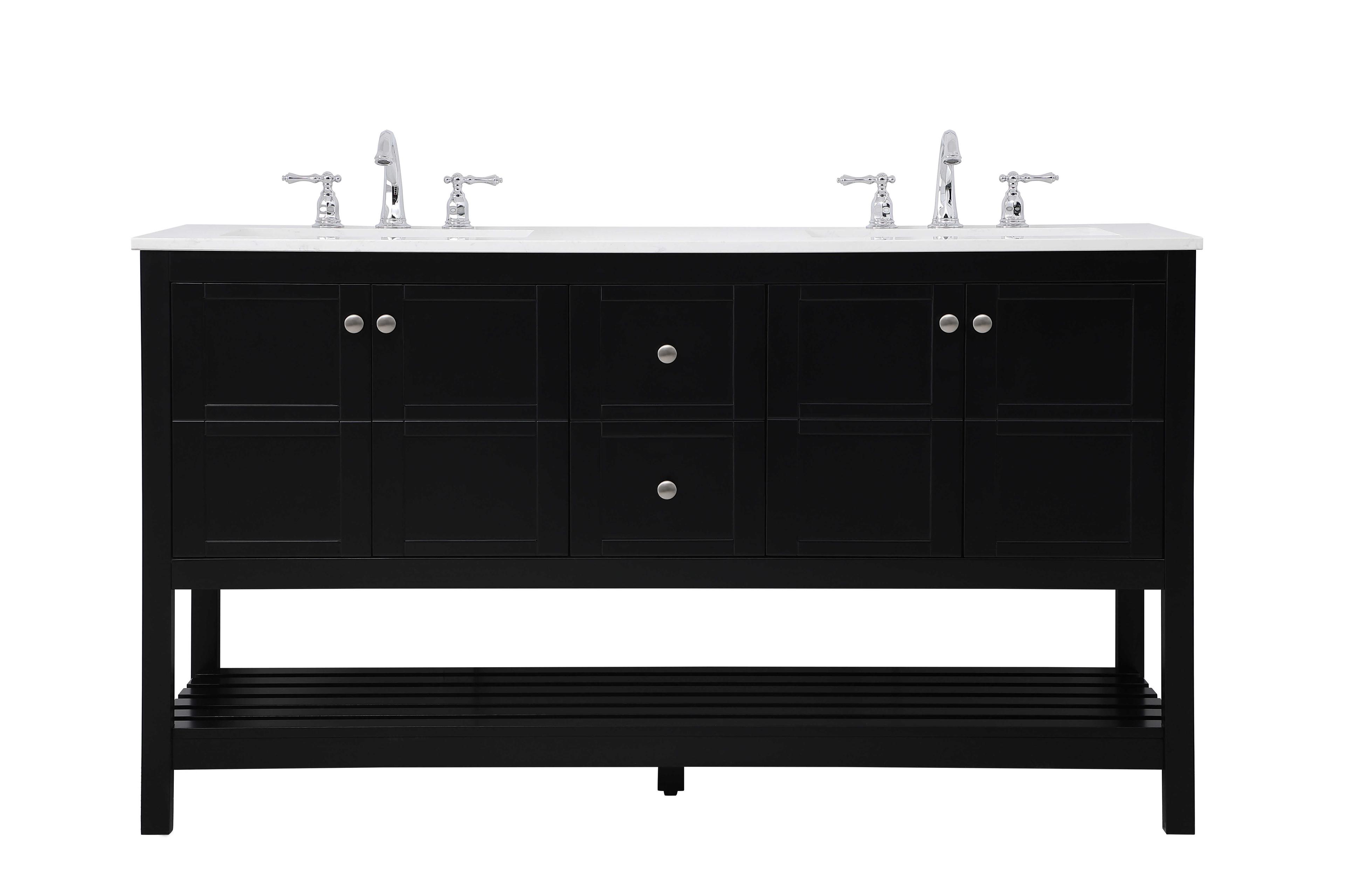 Elegant Lighting Theo Black 60" Vanity